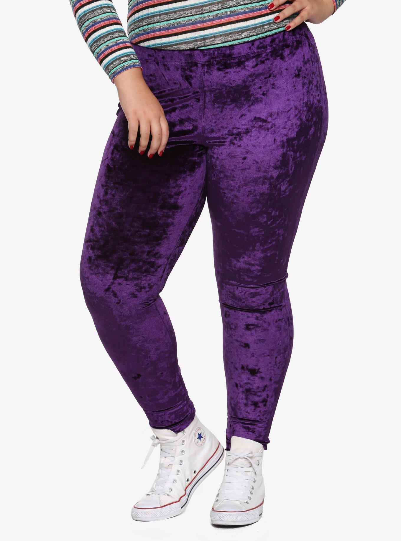 Plus Size Velvet Leggings