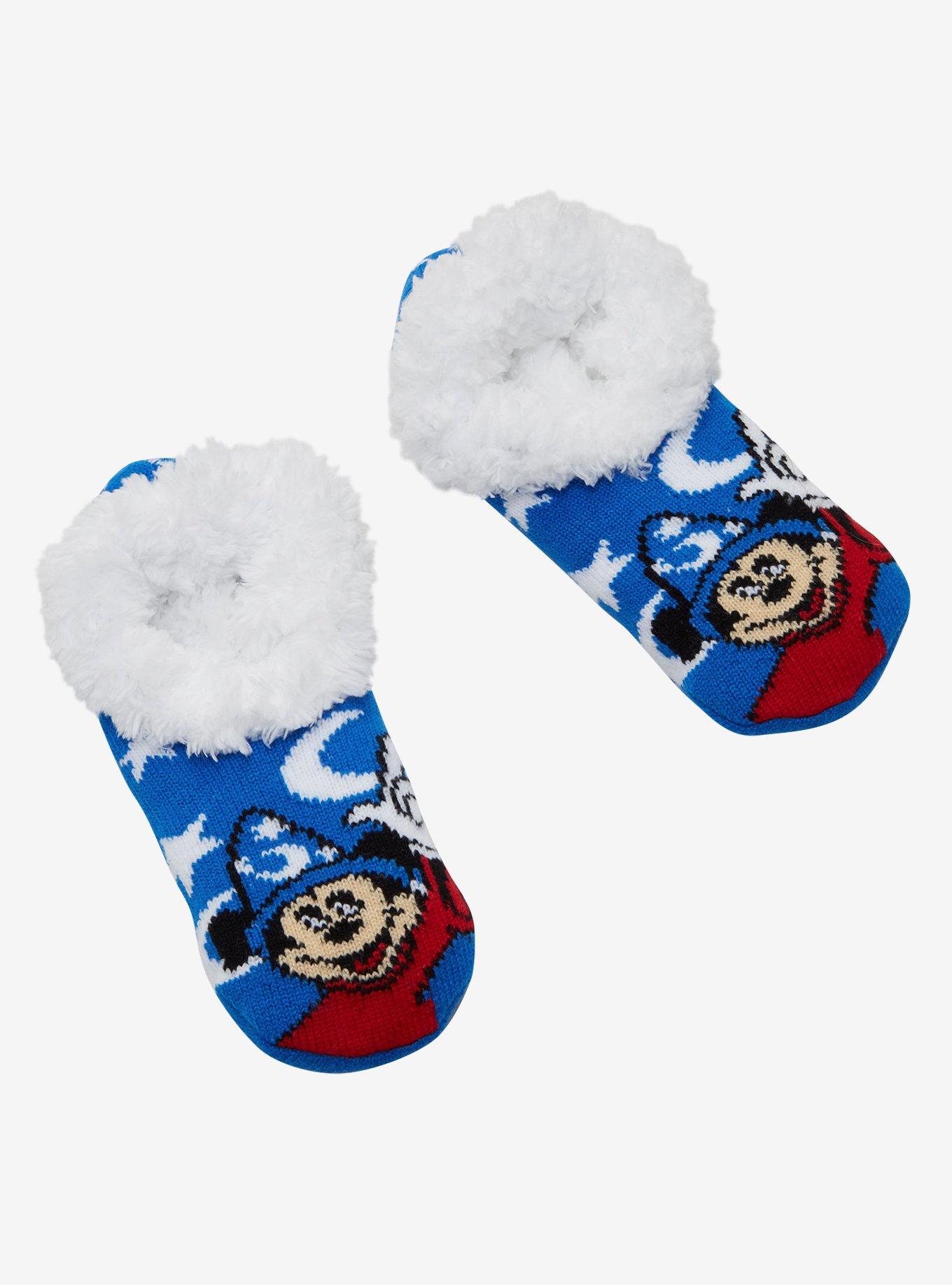 Disney Fantasia Sorcerer Mickey Cozy Slippers - BoxLunch Exclusive, , hi-res