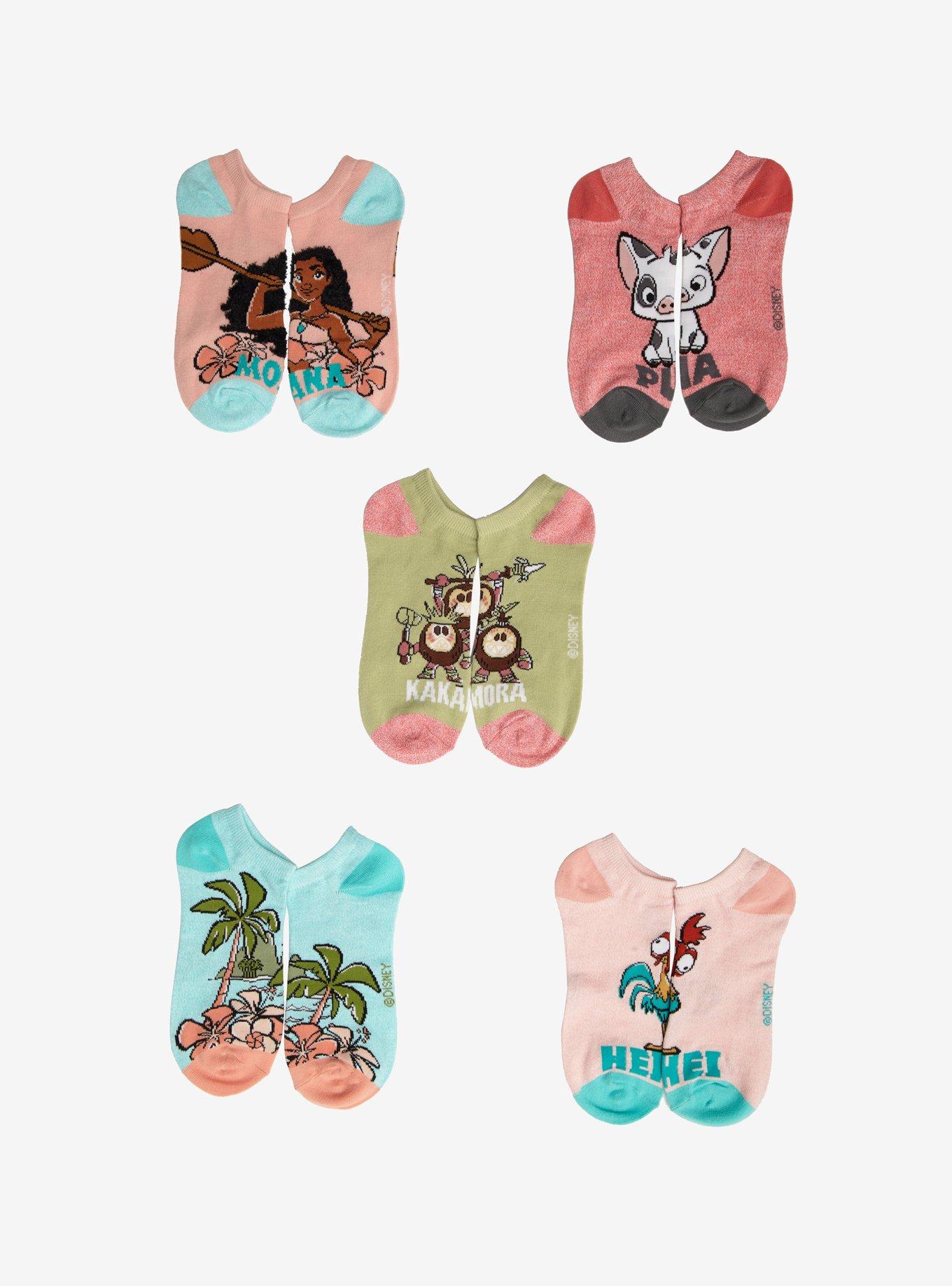 Disney Moana Tropical Characters Ankle Sock Set, , hi-res