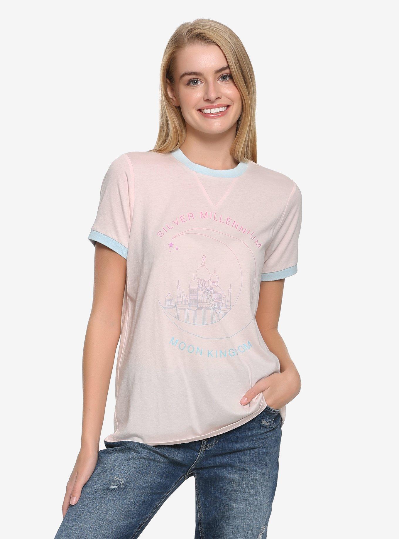 Sailor Moon Kingdom Ringer Womens T-Shirt - BoxLunch Exclusive, MULTI, hi-res