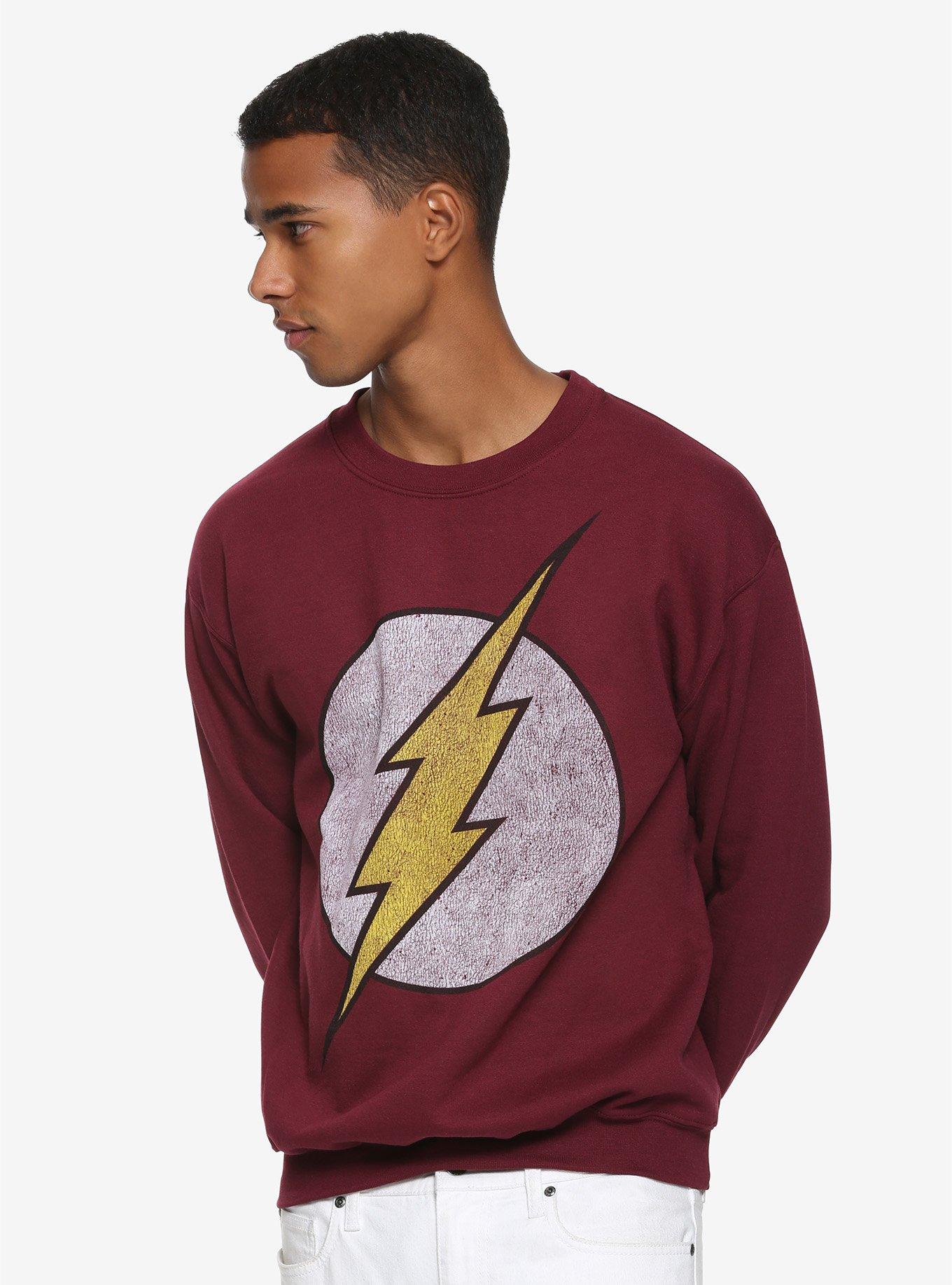 DC Comics The Flash Distressed Logo Sweatshirt, , hi-res