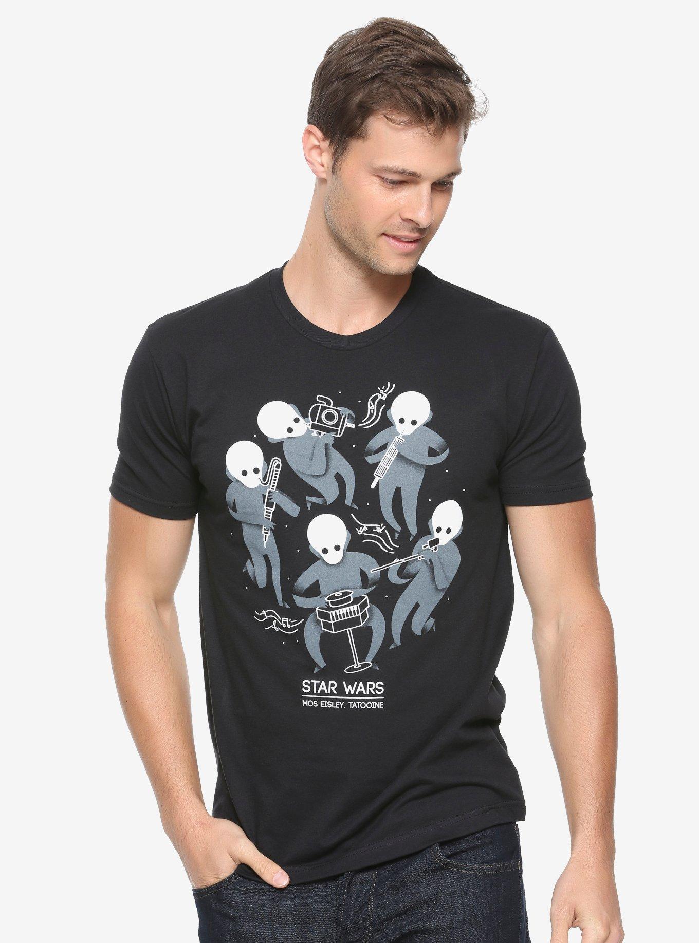 Star Wars Cantina Jazz Band T-Shirt - BoxLunch Exclusive, BLACK, hi-res