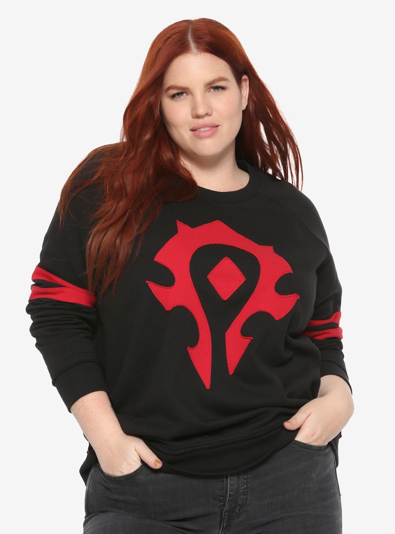 World Of Warcraft Horde Sweatshirt Plus Size, DEEP BLACK, hi-res