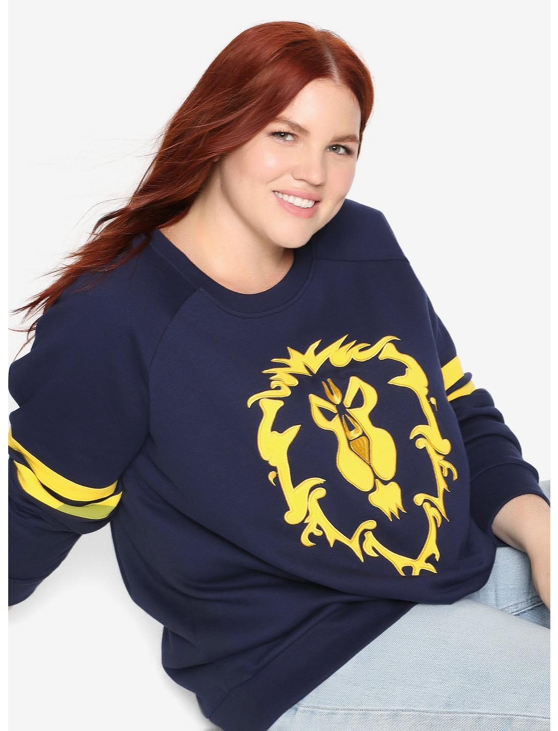 World Of Warcraft Alliance Sweatshirt Plus Size, PEACOAT, hi-res