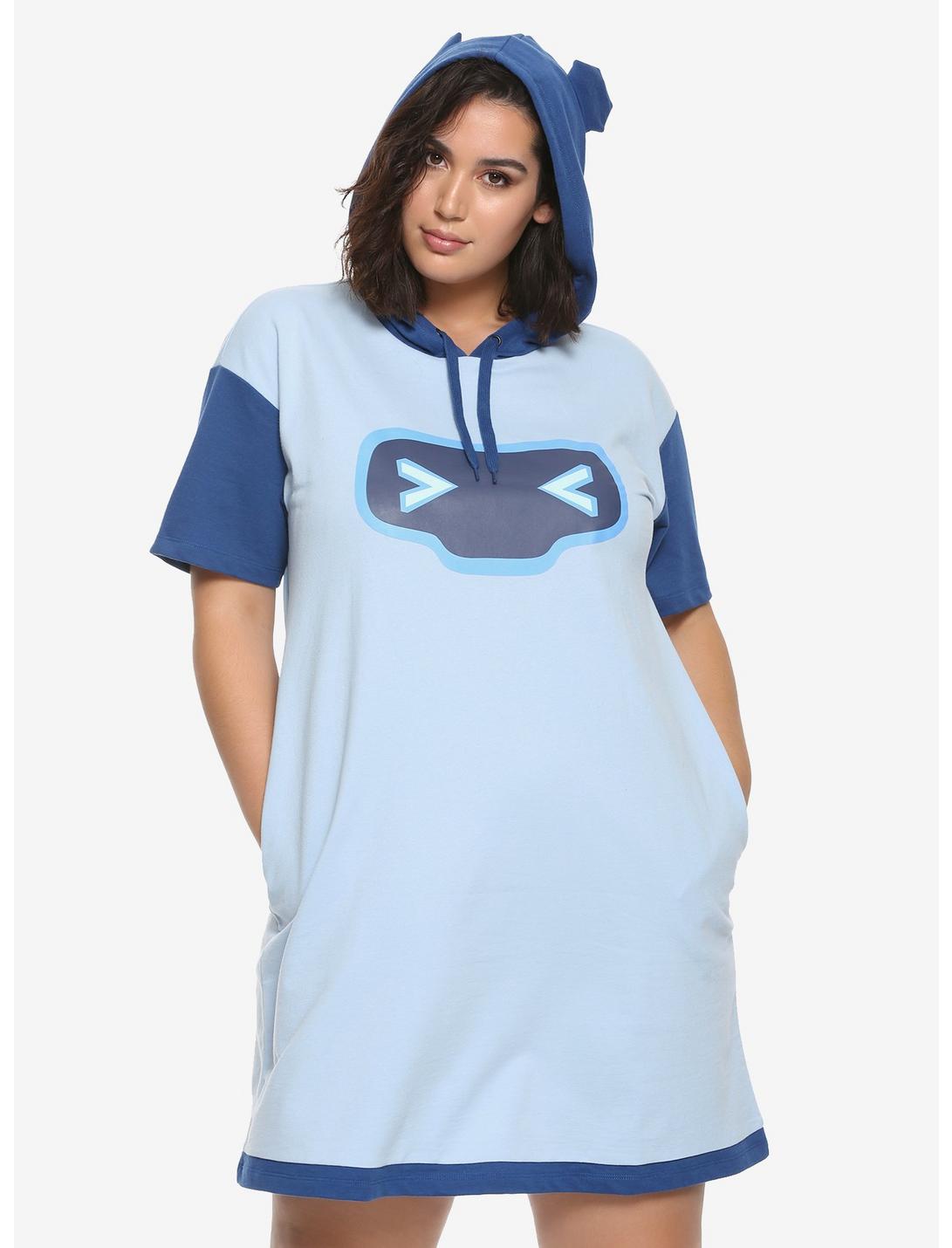Her Universe Overwatch Mei & Snowball Girls Hoodie Dress Plus Size, BLUE, hi-res