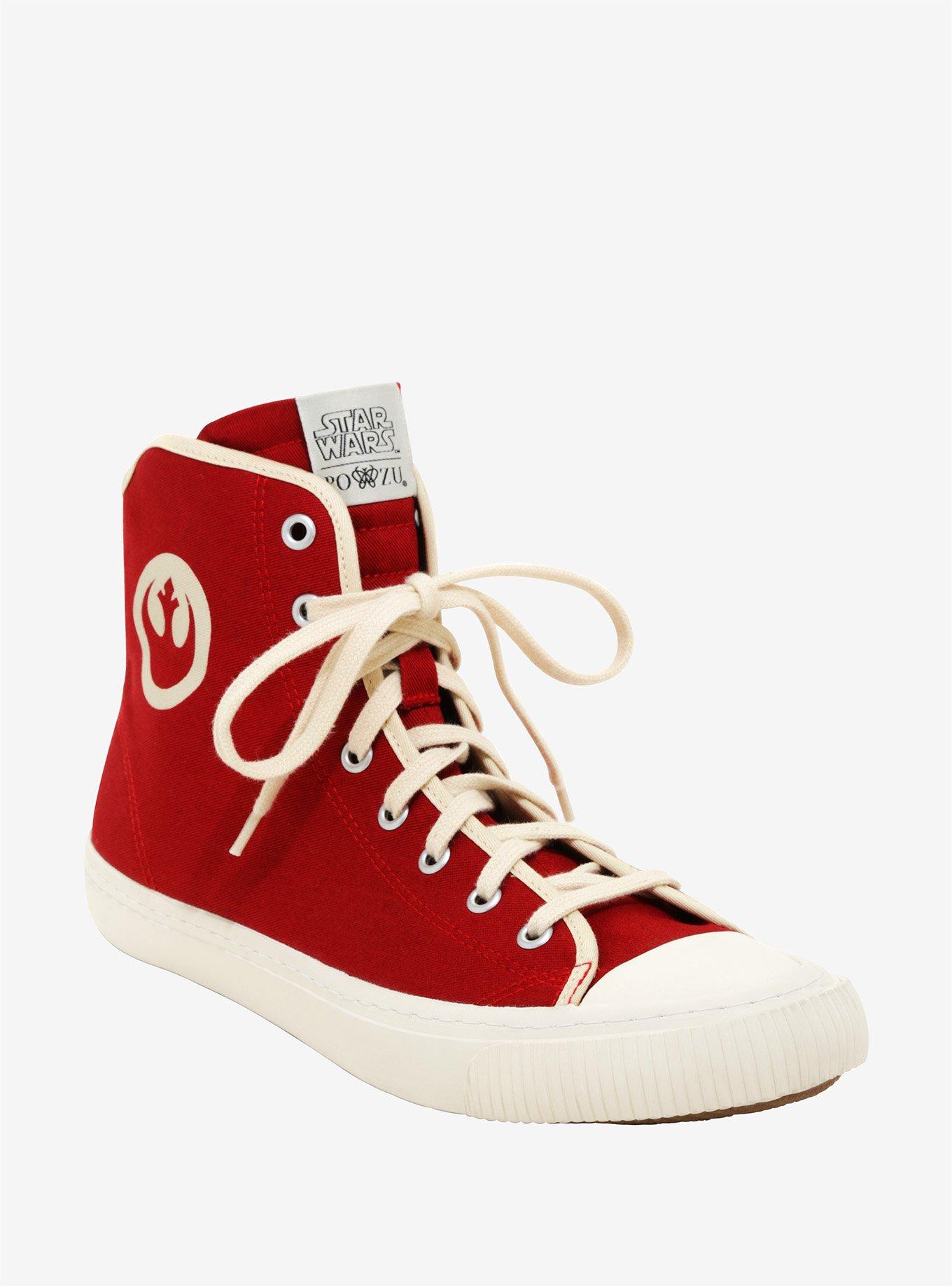 Po-Zu Star Wars Resistance High Top Womens Shoes, RED, hi-res