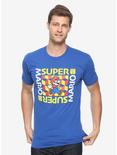 Nintendo Super Mario Bros. Box Pattern T-Shirt - BoxLunch Exclusive, BLUE, hi-res