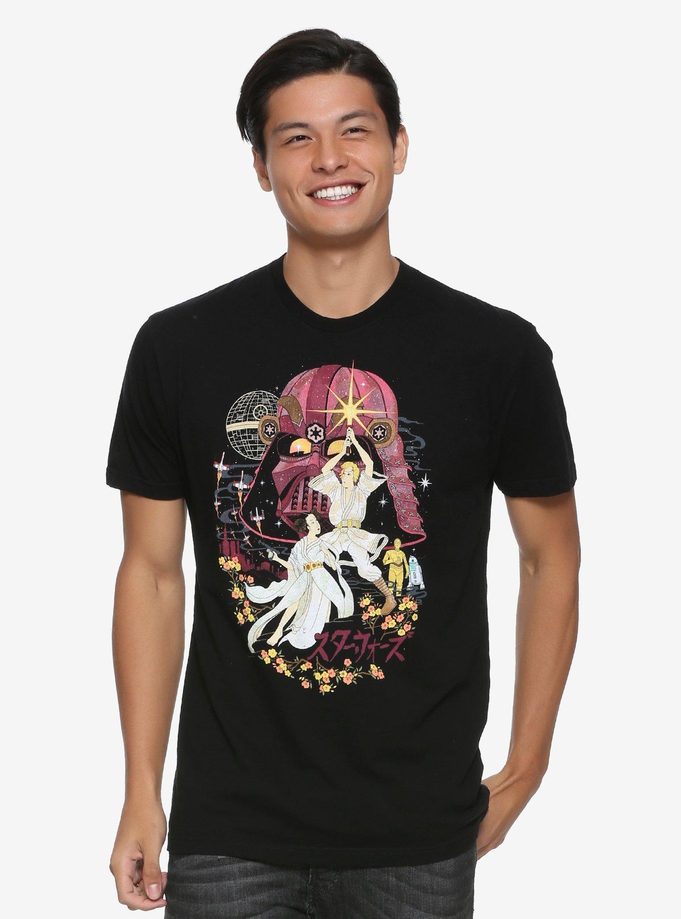 Star Wars A New Hope Katakana T-Shirt - BoxLunch Exclusive, BLACK, hi-res