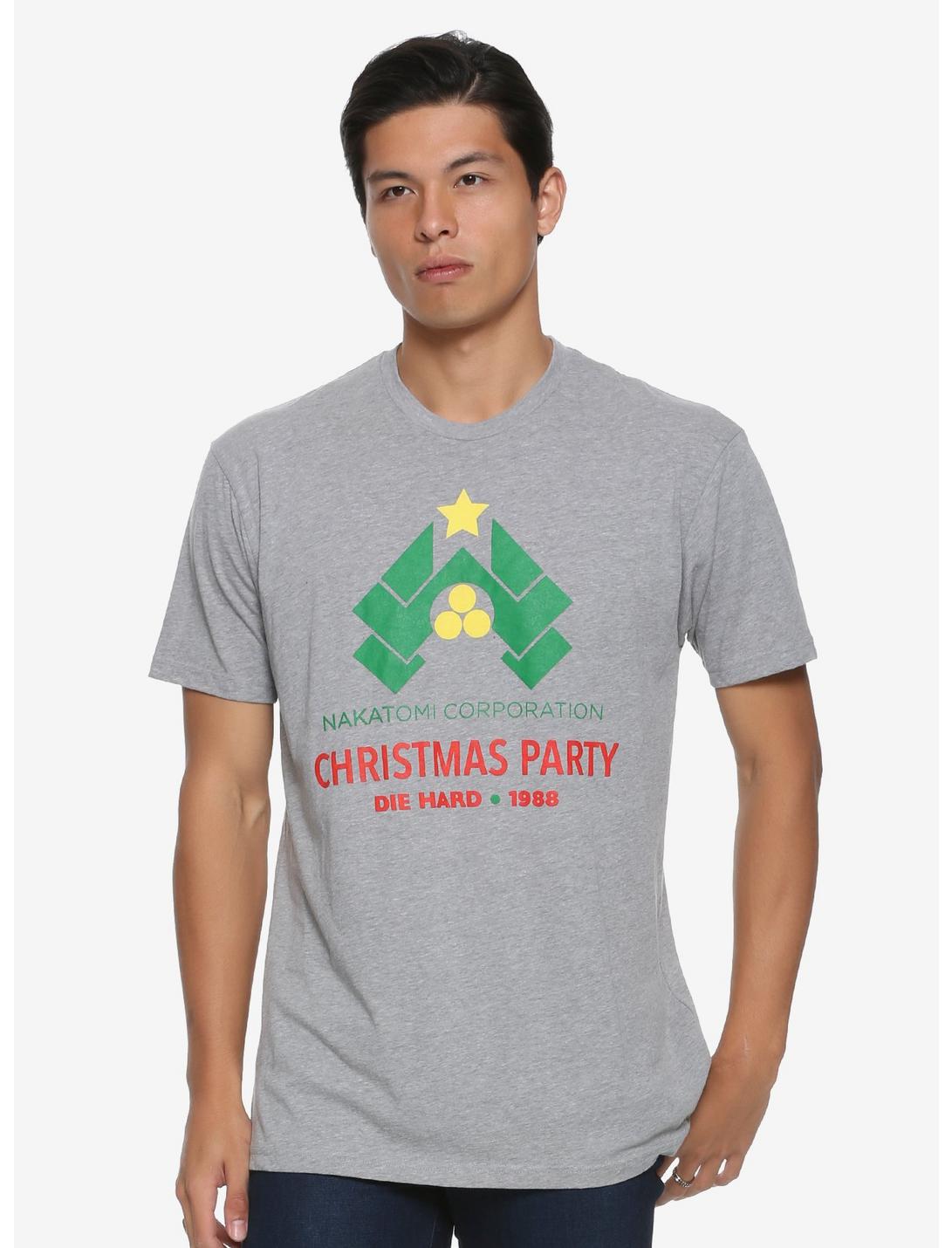 Die Hard Christmas Party T-Shirt - BoxLunch Exclusive, GREY, hi-res
