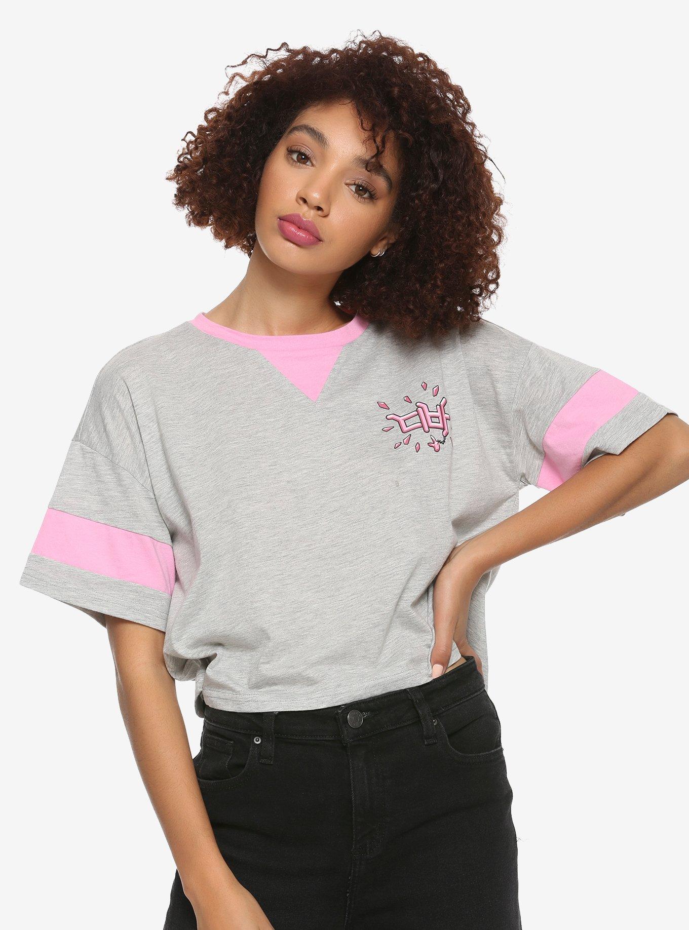 Her Universe Overwatch D.Va Girls Crop T-Shirt, PINK, hi-res