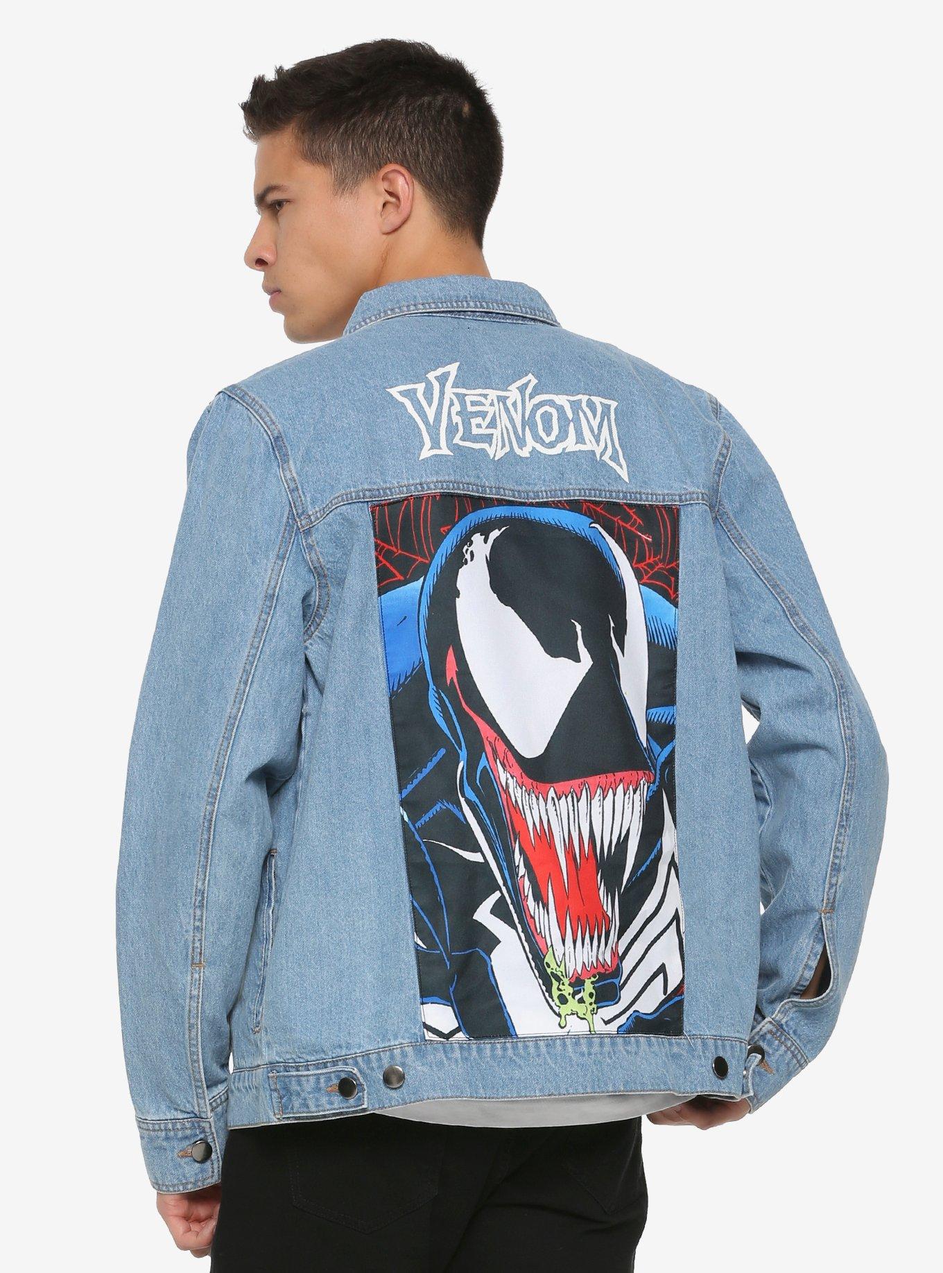 Avengers hooded shop denim jacket