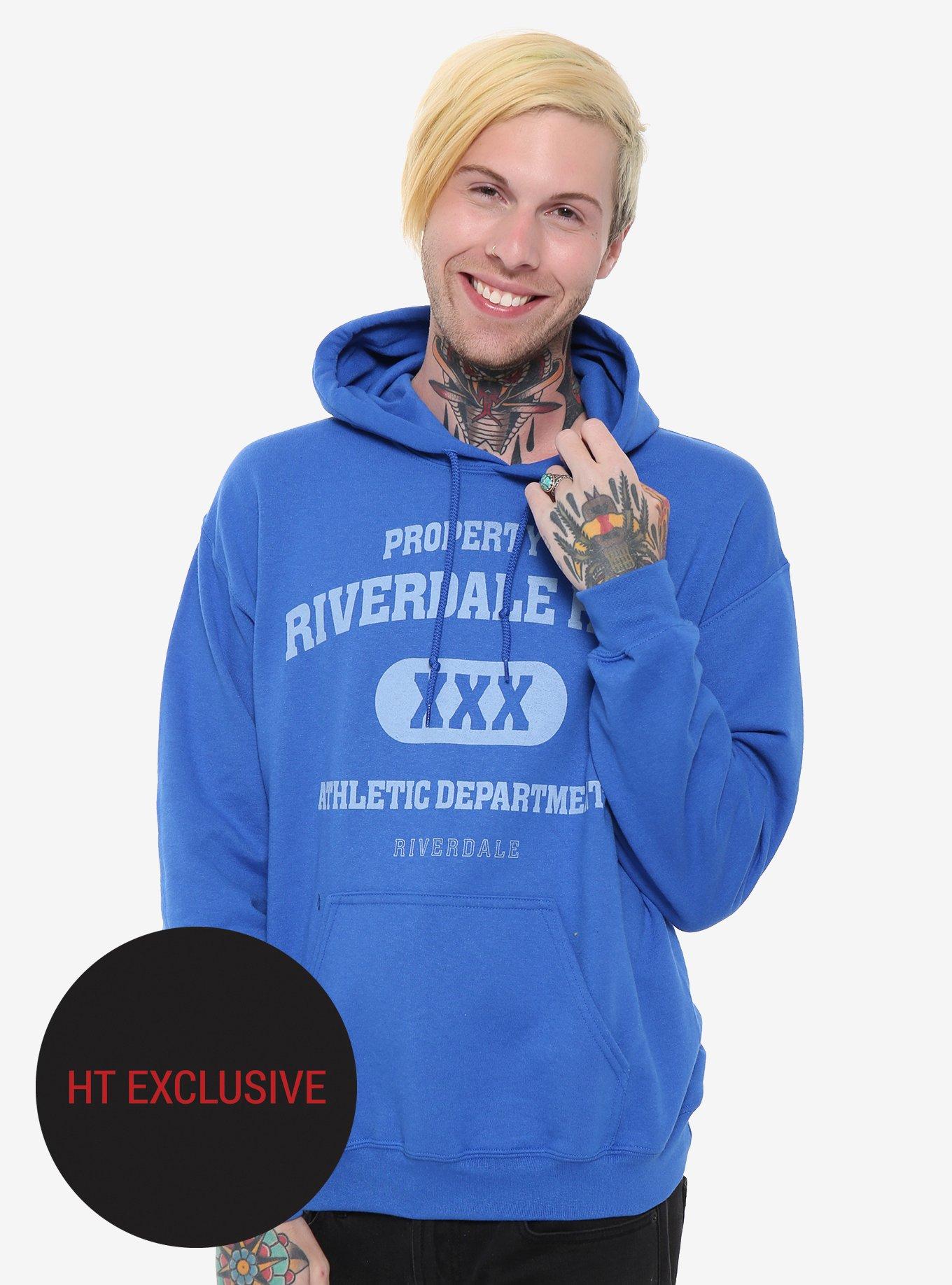 Riverdale RH Athletic Department Blue Hoodie Hot Topic Exclusive, BLUE, hi-res