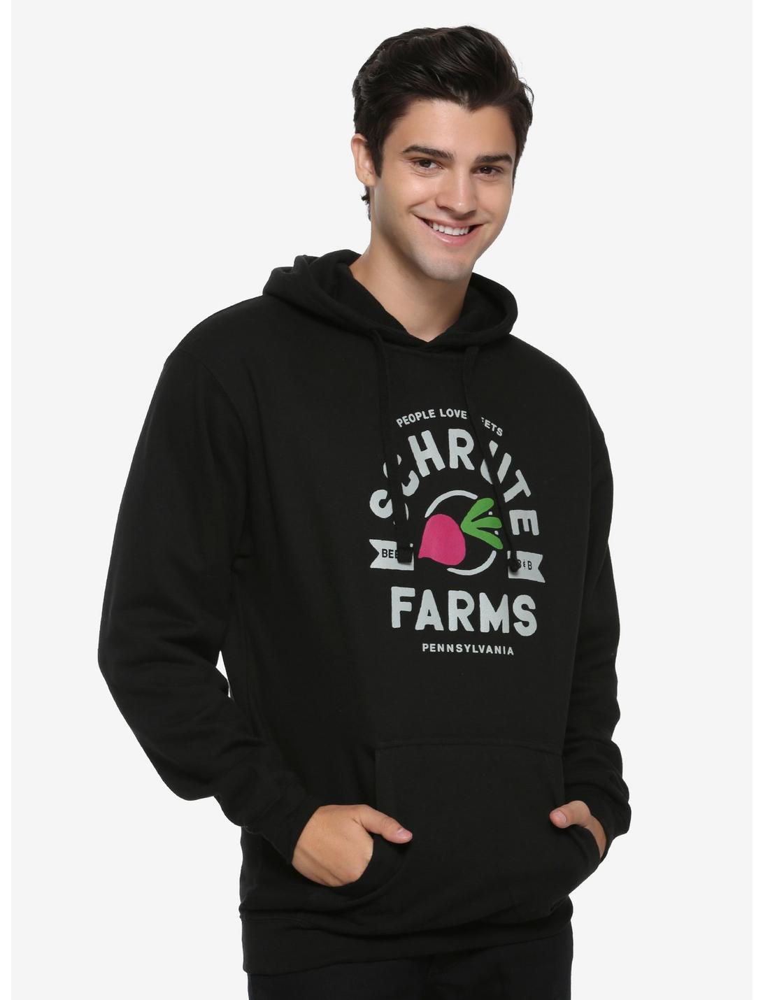 The Office Schrute Farms Black Hoodie, BLACK, hi-res