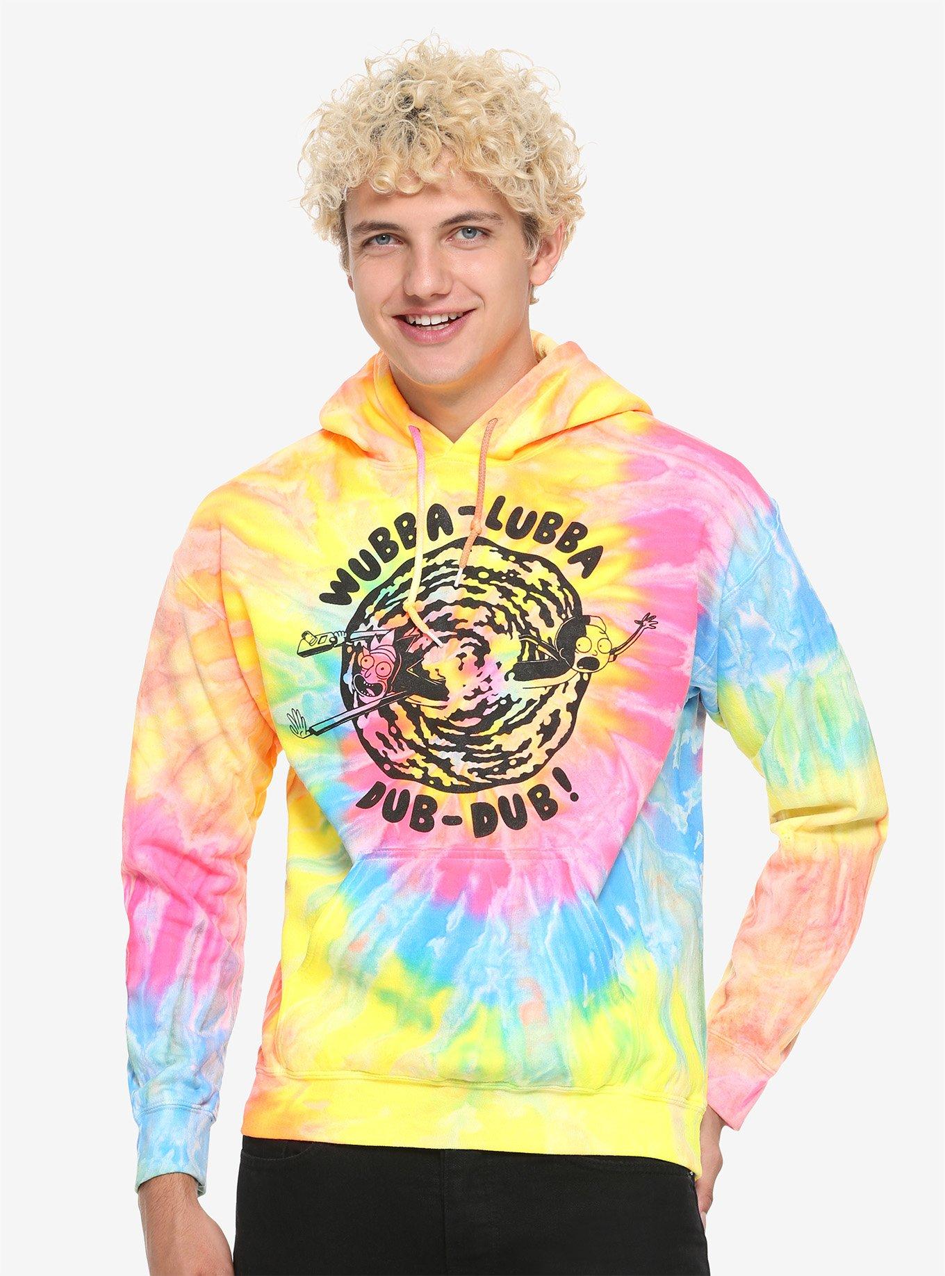 Rick And Morty Wubba-Lubba Dub-Dub Tie Die Hoodie, MULTI TIE DYE, hi-res