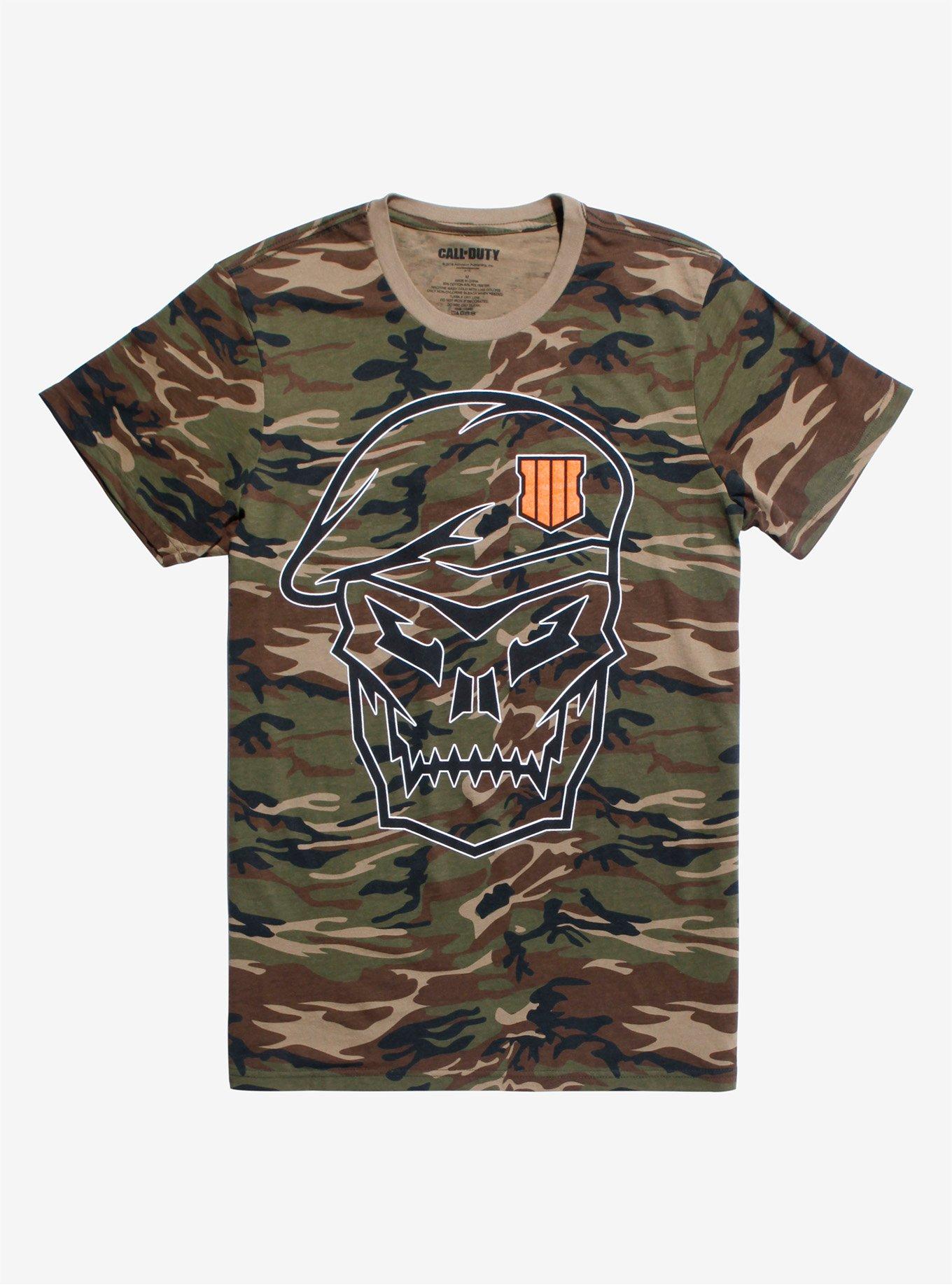 Call Of Duty: Black Ops 4 Camo Skull T-Shirt, CAMO, hi-res