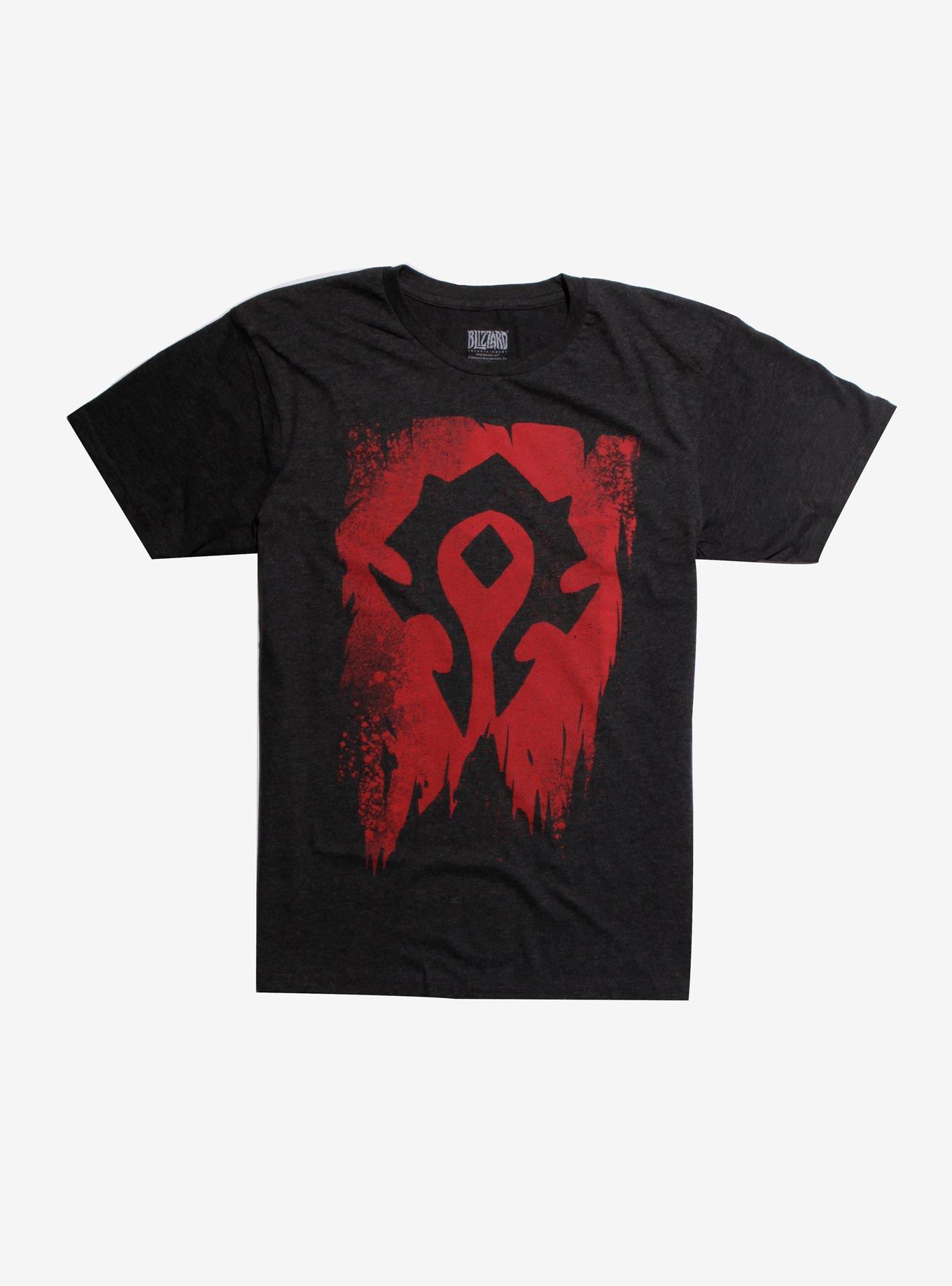 World Of Warcraft Horde Banner T-Shirt, HEATHER GREY, hi-res