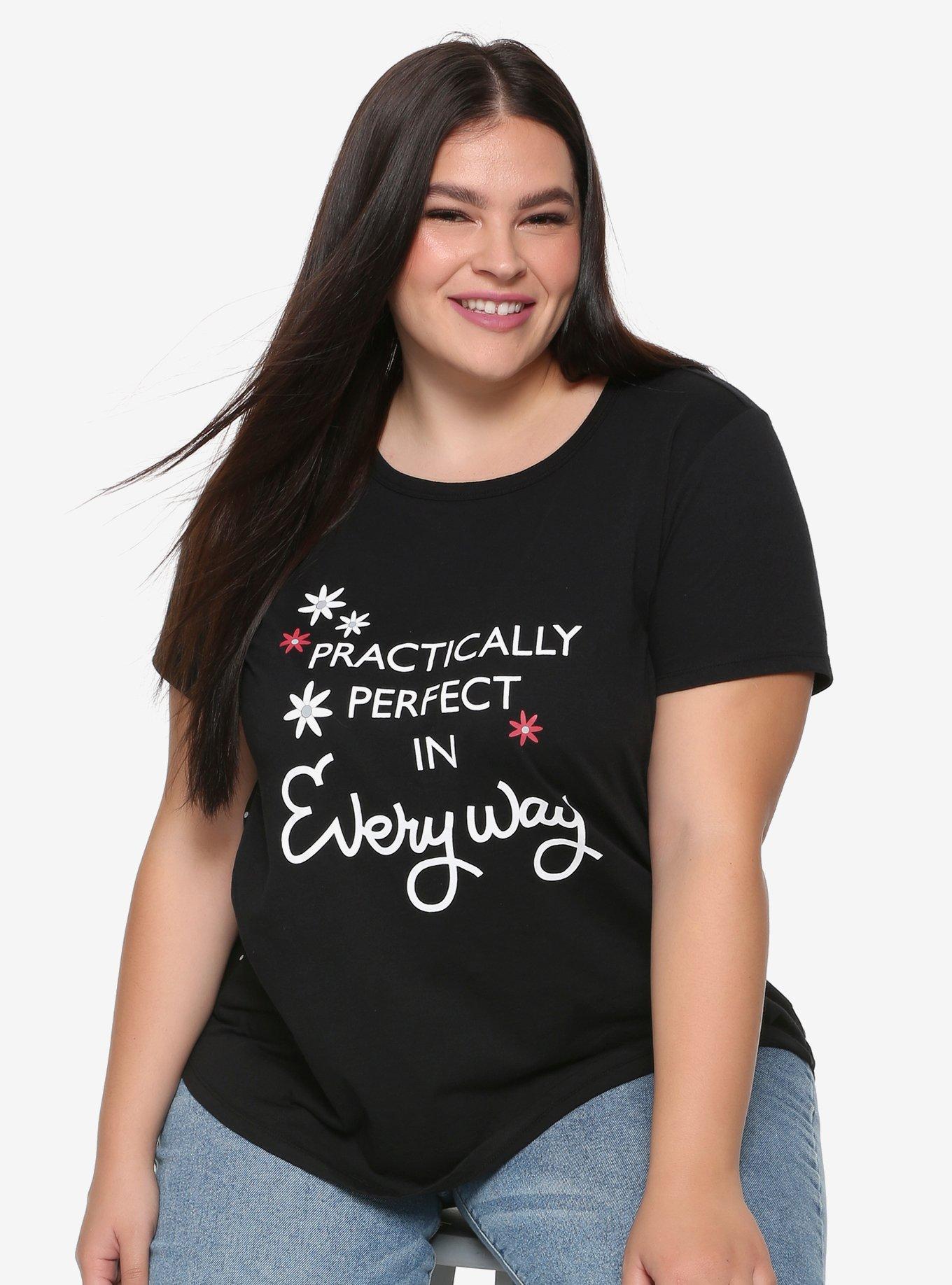 Disney Mary Poppins Returns Practically Perfect Chiffon Back Top Plus Size, MULTI, hi-res