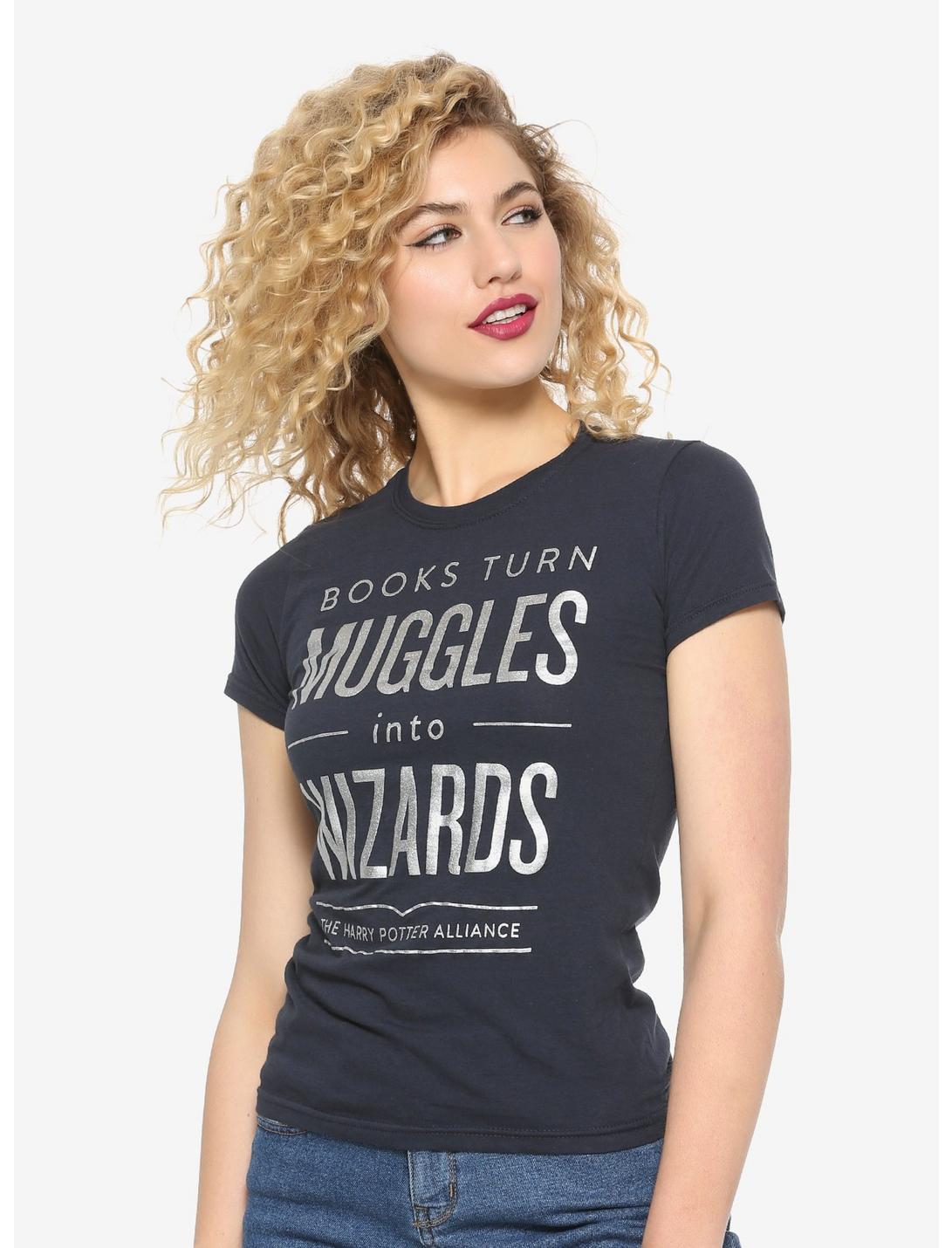 Harry Potter Books Turn Muggles Into Wizards Girls T-Shirt, WHITE, hi-res