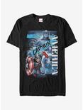 Marvel Captain America Collage T-Shirt, BLACK, hi-res