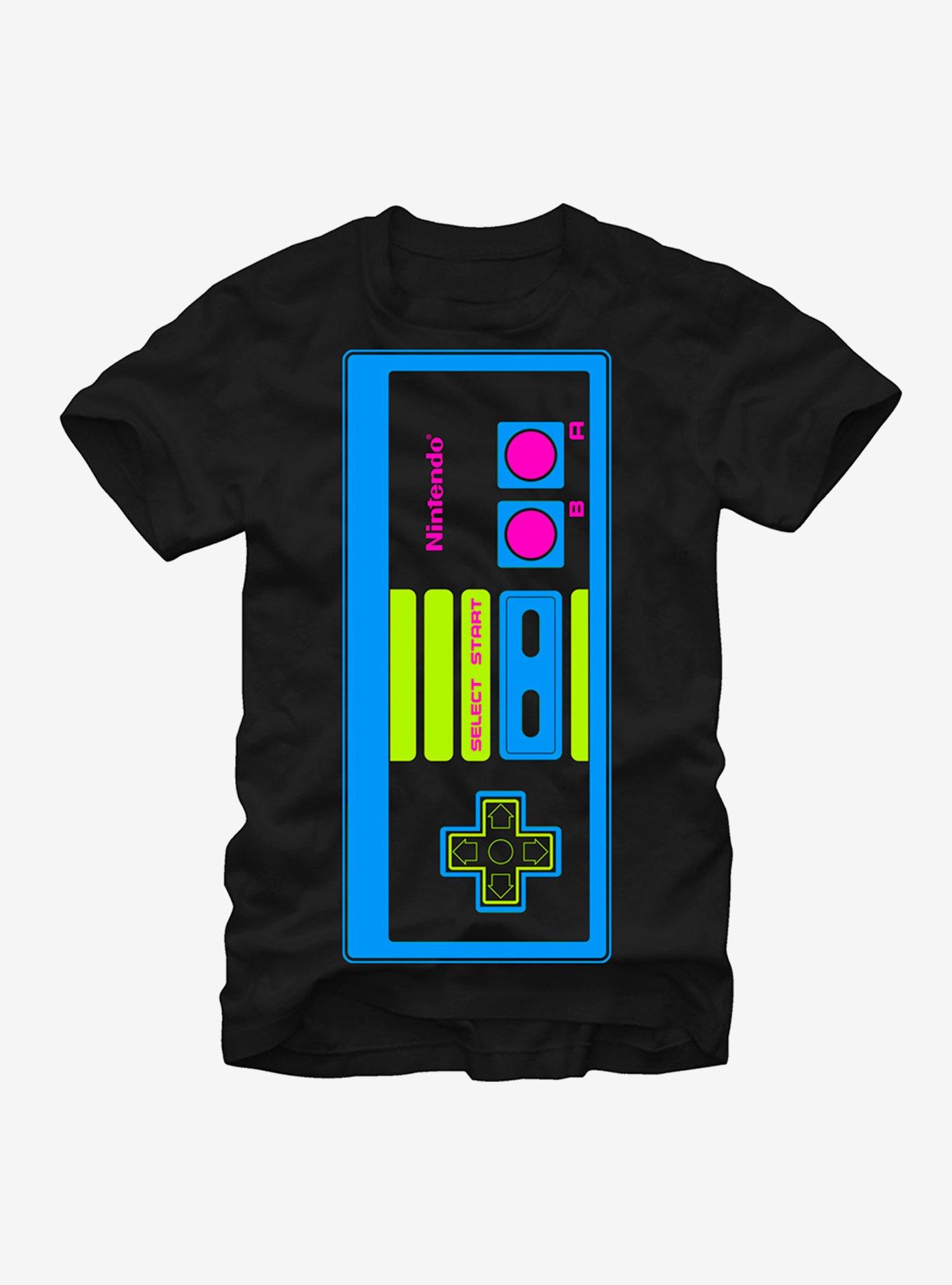 Nintendo Vibrant NES Controller T-Shirt, BLACK, hi-res