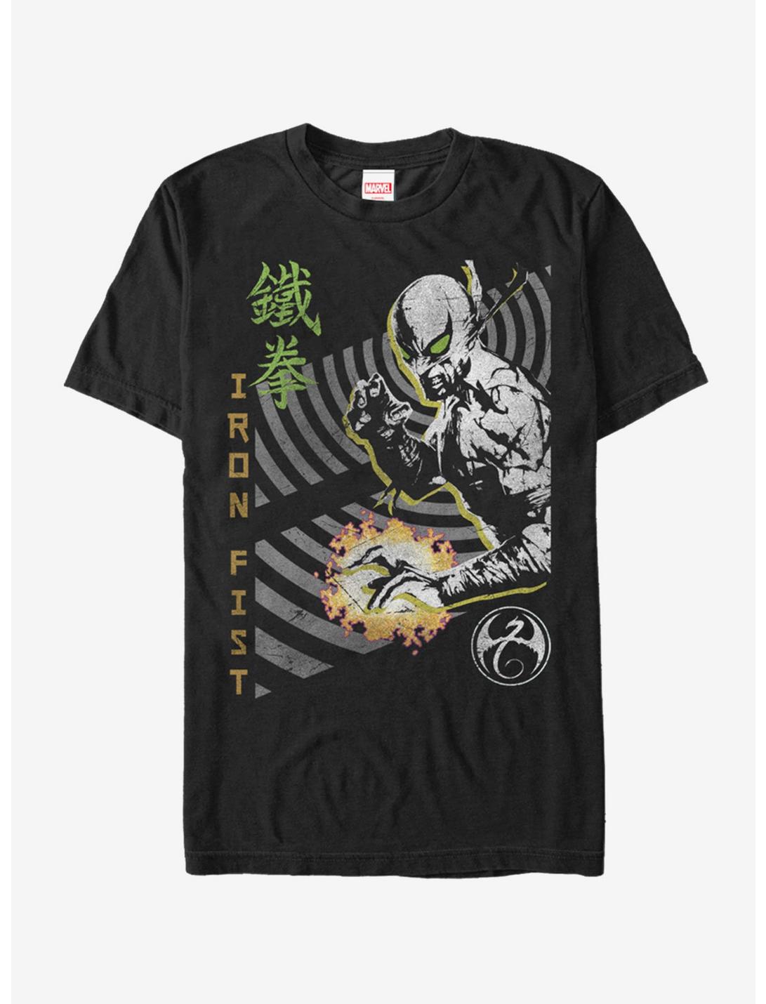 Marvel Iron Fist Retro T-Shirt, BLACK, hi-res