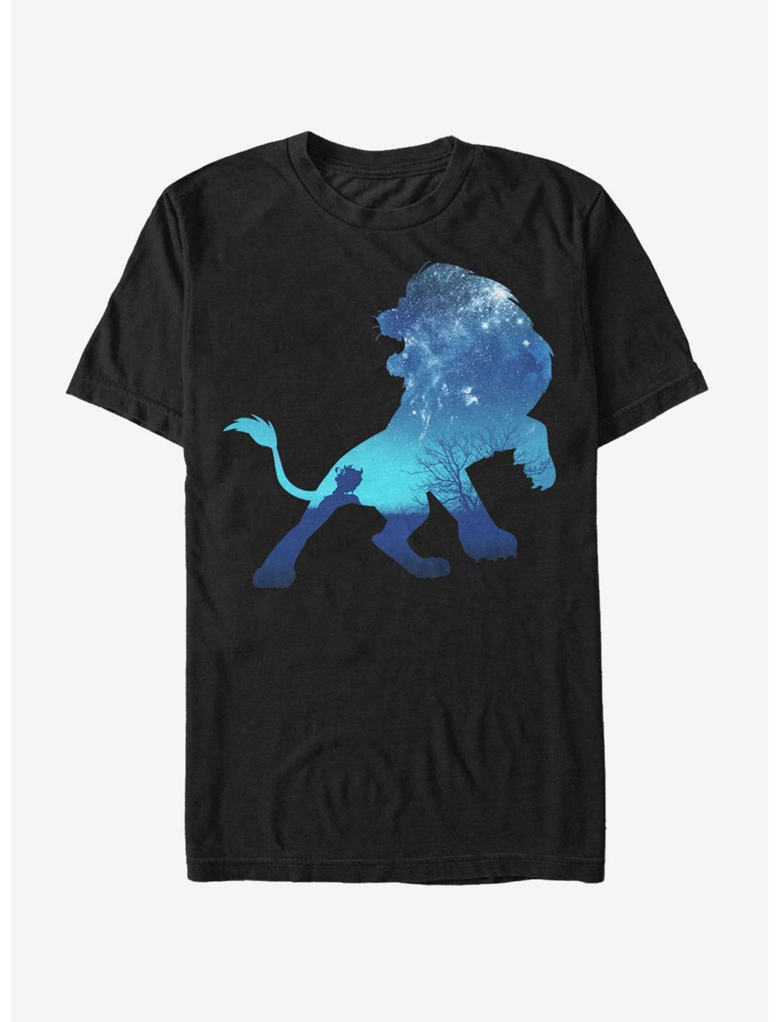 Disney The Lion King Simba Sky Silhouette T-Shirt, BLACK, hi-res