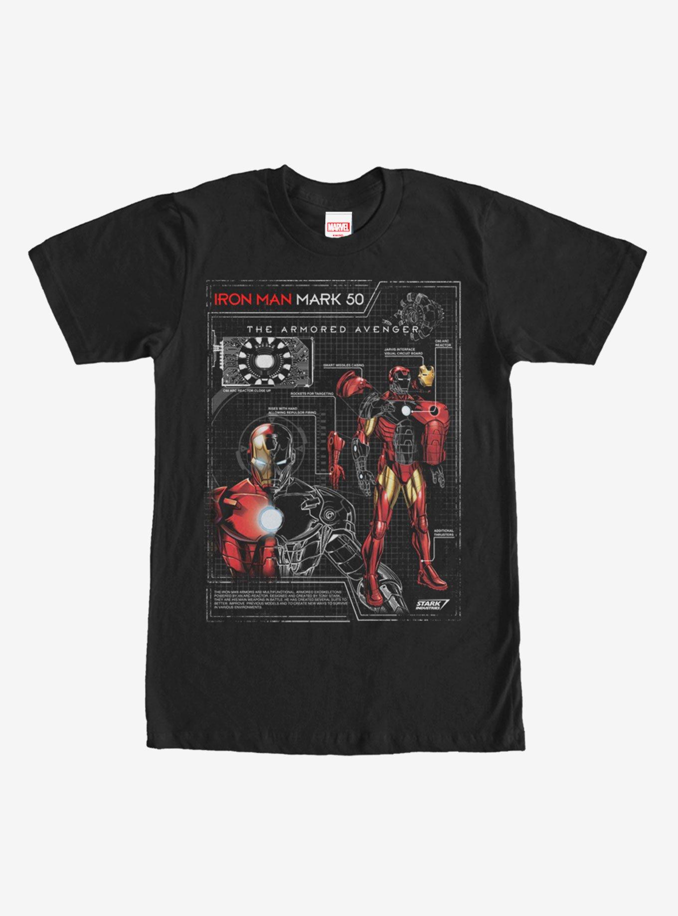 Marvel Iron Man Mark 50 T-Shirt, BLACK, hi-res