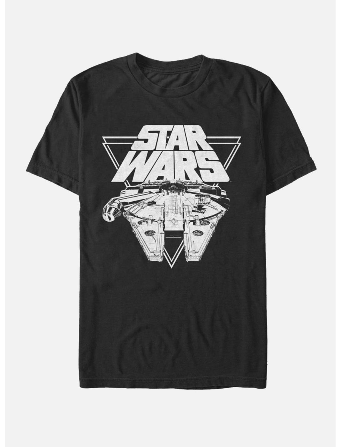 Star Wars Millennium Falcon Triangle T-Shirt, BLACK, hi-res