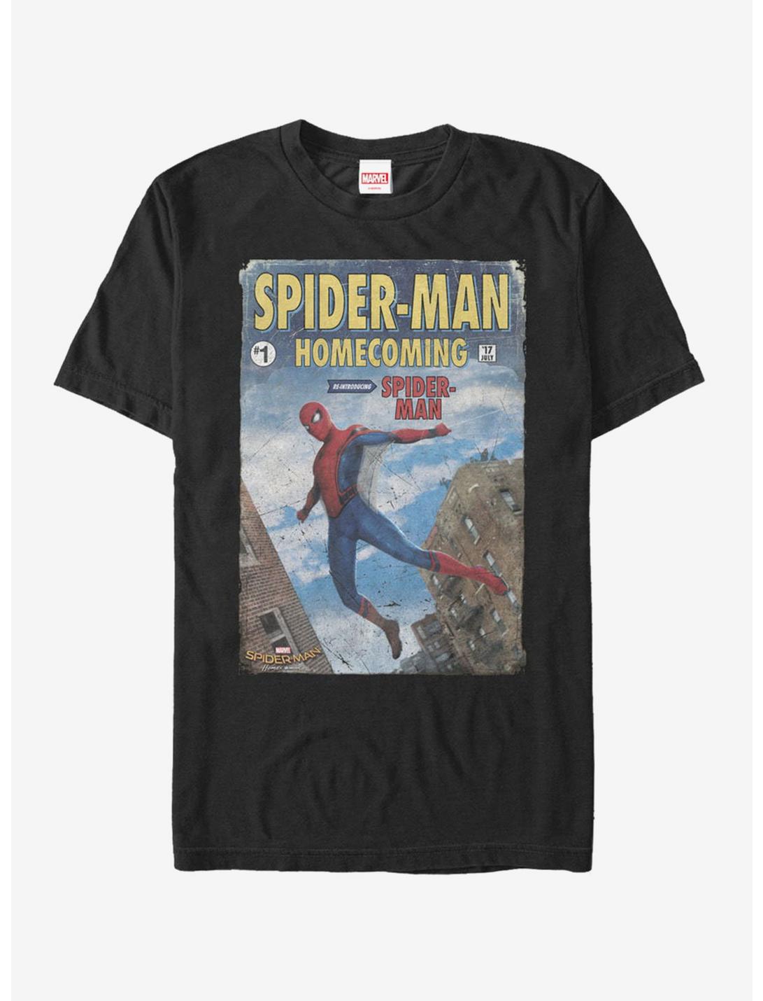 Marvel Spider-Man Homecoming Comic Book T-Shirt, BLACK, hi-res