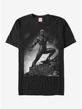 Marvel Black Panther 2018 Grayscale Pose T-Shirt, BLACK, hi-res