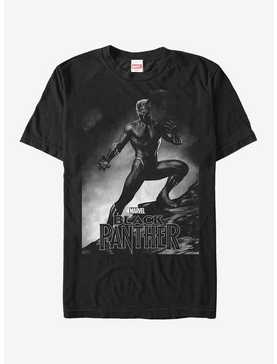 Marvel Black Panther 2018 Grayscale Pose T-Shirt, , hi-res