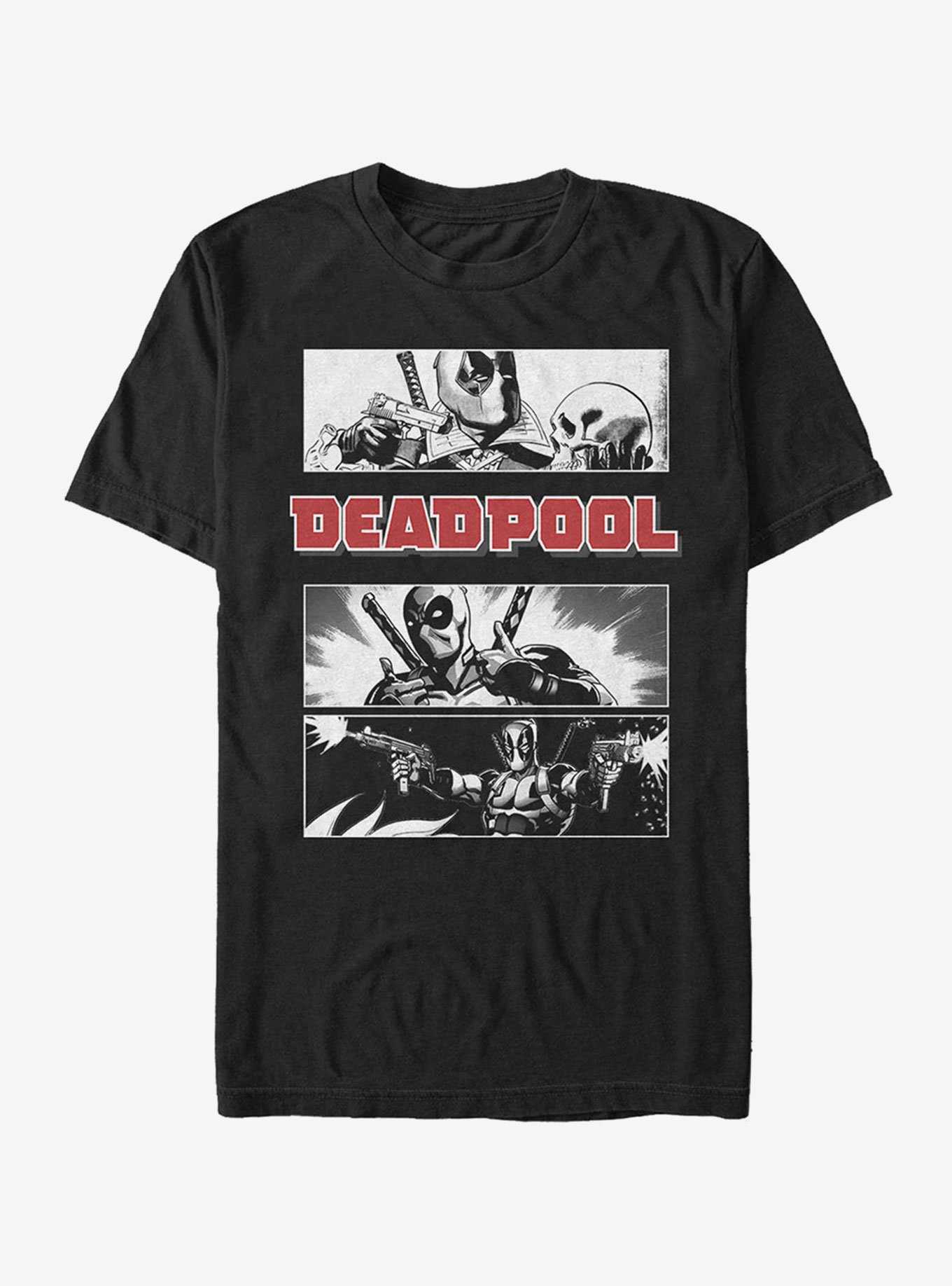 Marvel Deadpool Grayscale Panels T-Shirt, , hi-res