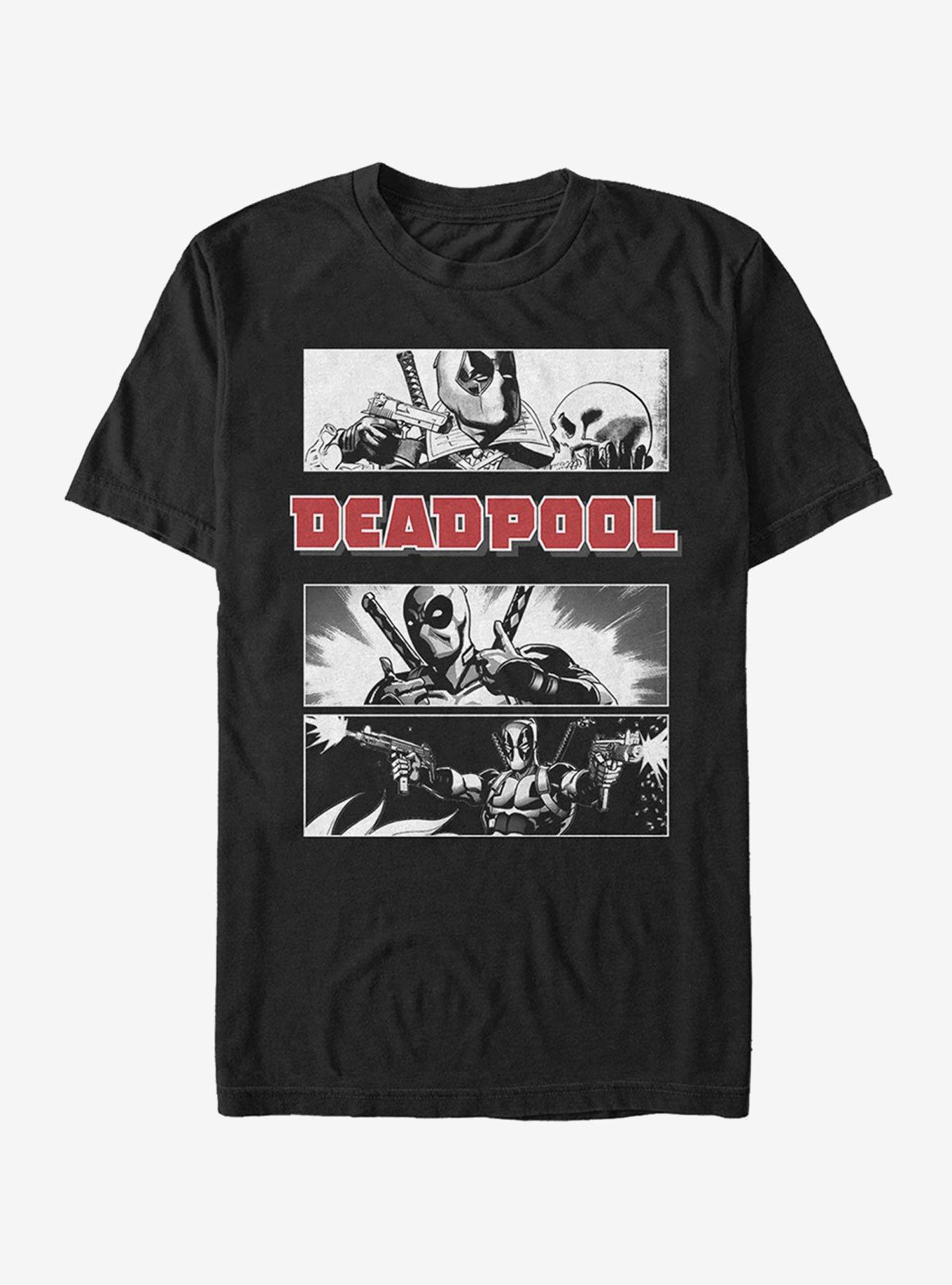 Marvel Deadpool Grayscale Panels T-Shirt, , hi-res