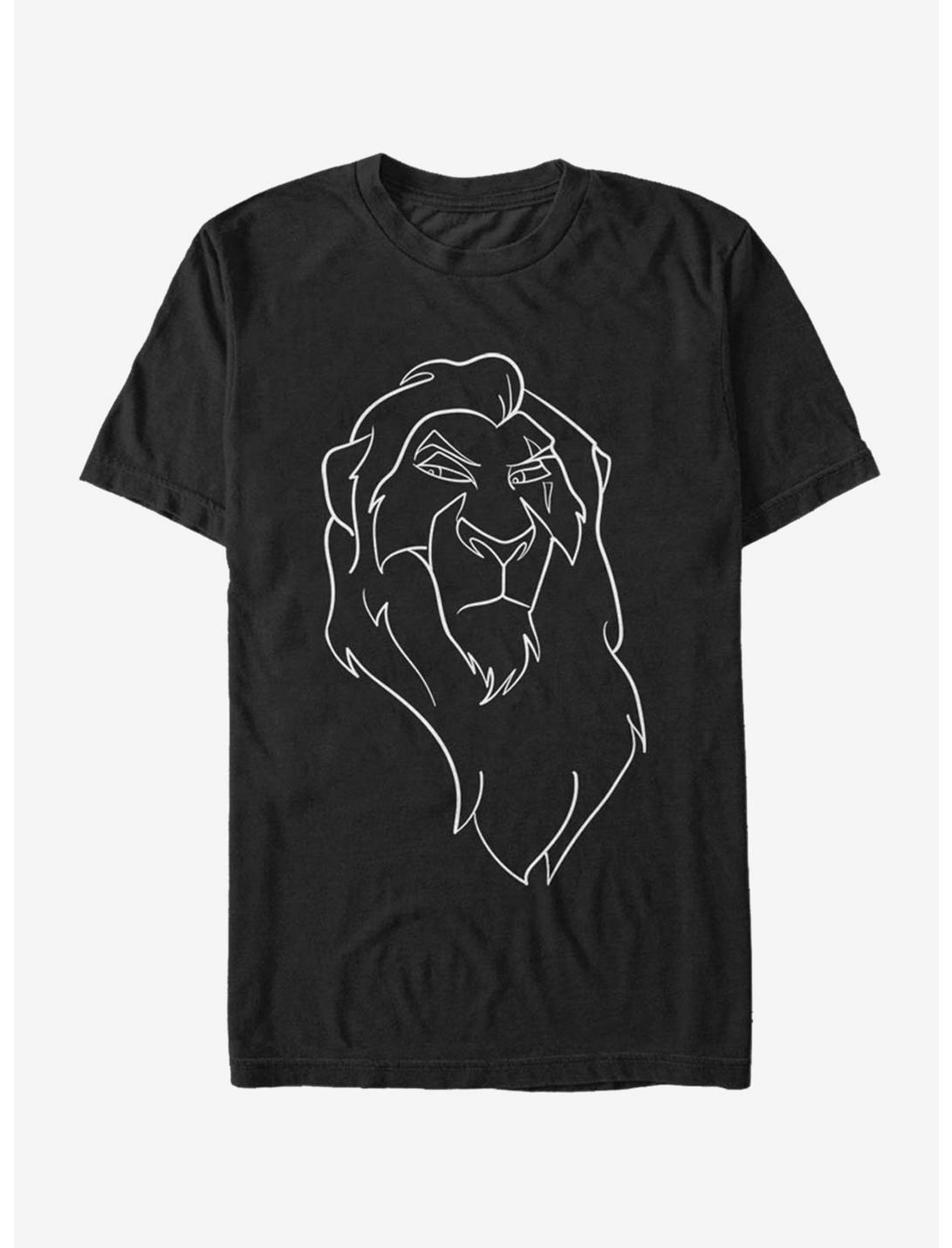 Disney The Lion King Scar Sketch T-Shirt, BLACK, hi-res