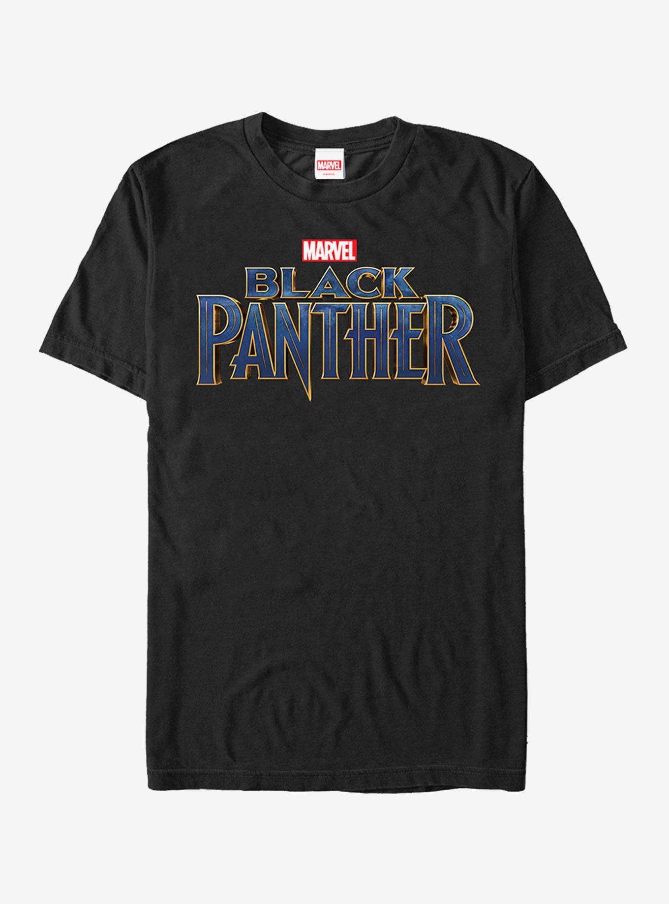Marvel Black Panther 2018 Text Logo T-Shirt, BLACK, hi-res