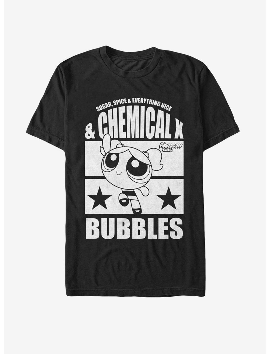 Cartoon Network Power Puff Girls Chemical X Bubbles T-Shirt, BLACK, hi-res
