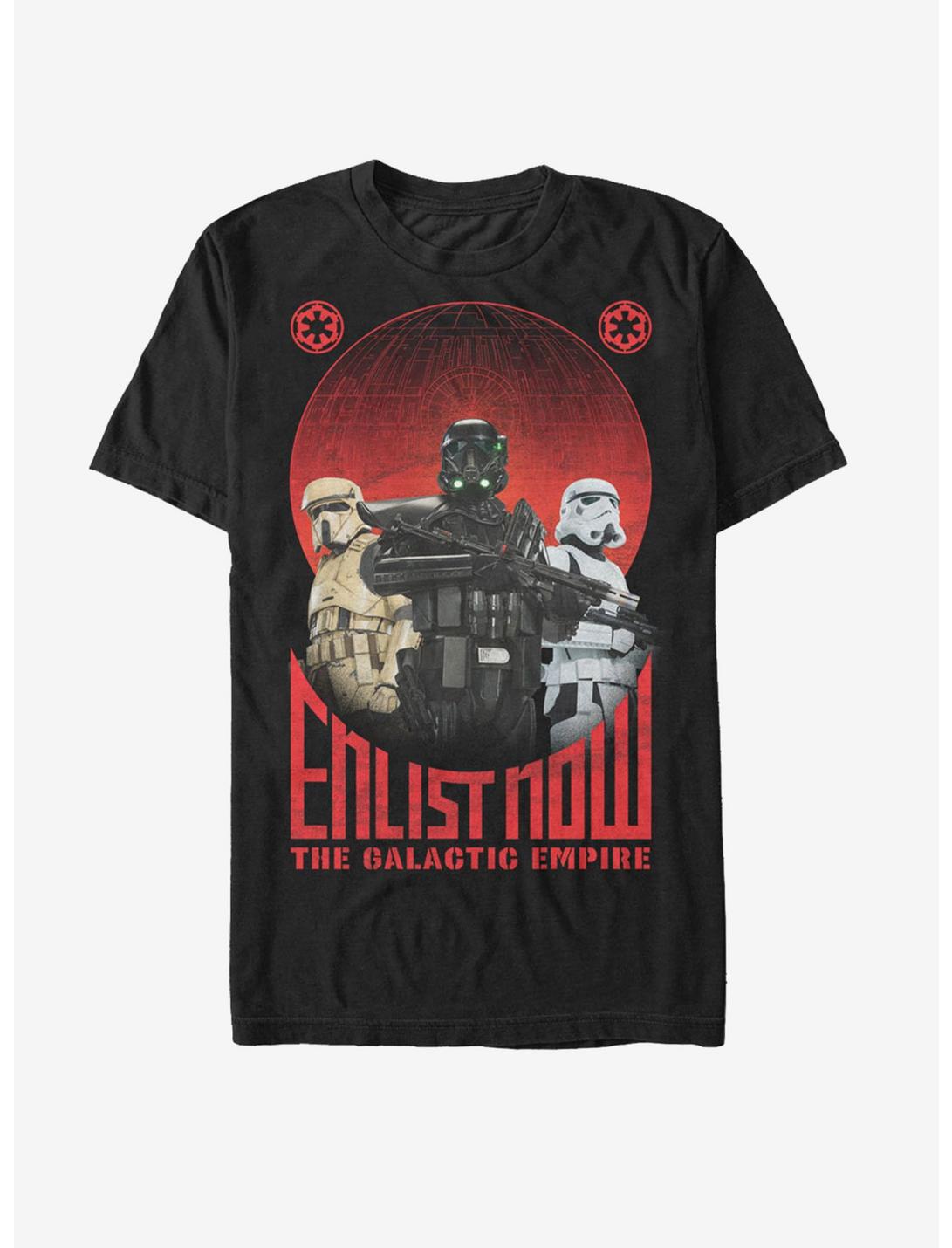Star Wars Enlist Now Galactic Empire T-Shirt, BLACK, hi-res