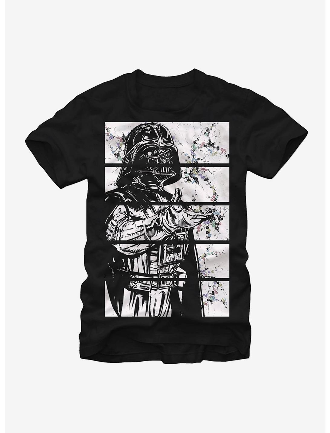 Star Wars Darth Vader Cherry Blossoms T-Shirt, BLACK, hi-res