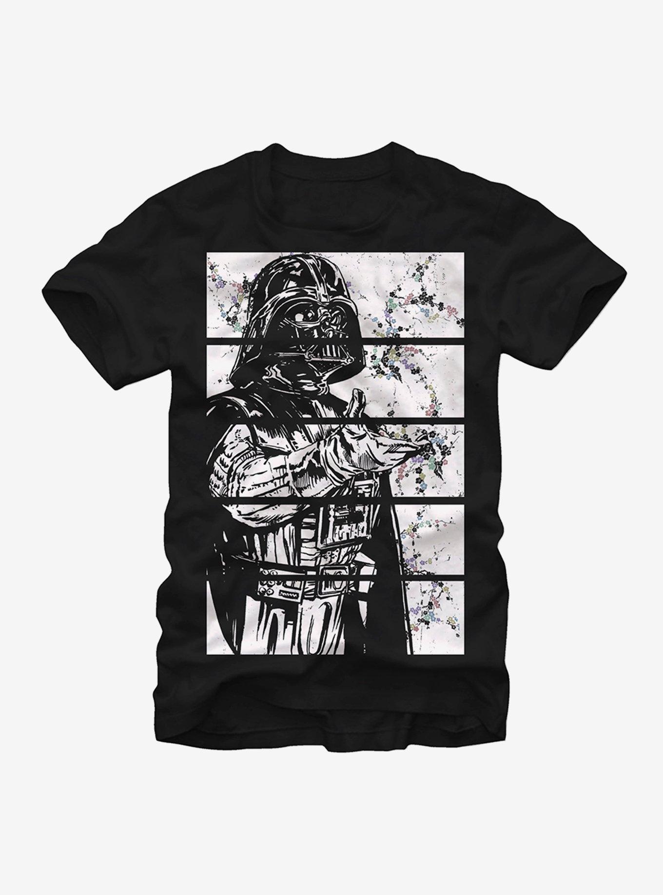 Star Wars Darth Vader Cherry Blossoms T-Shirt, BLACK, hi-res