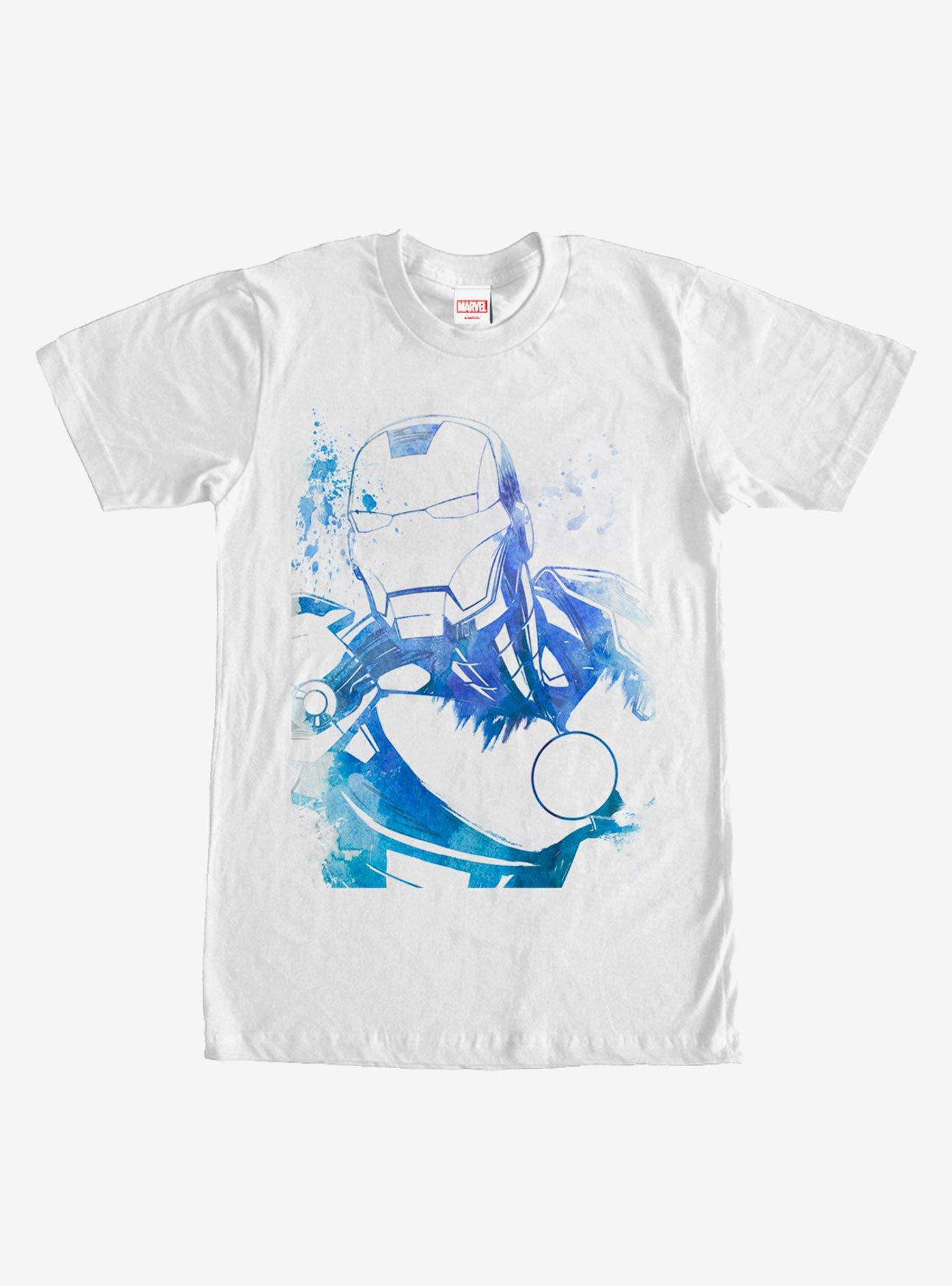 Marvel Iron Man Watercolor T-Shirt, WHITE, hi-res