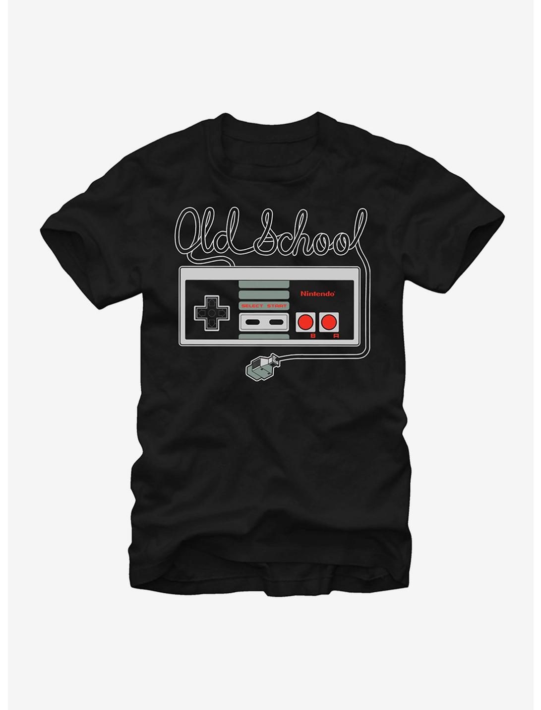 Nintendo Old School NES Controller T-Shirt, BLACK, hi-res