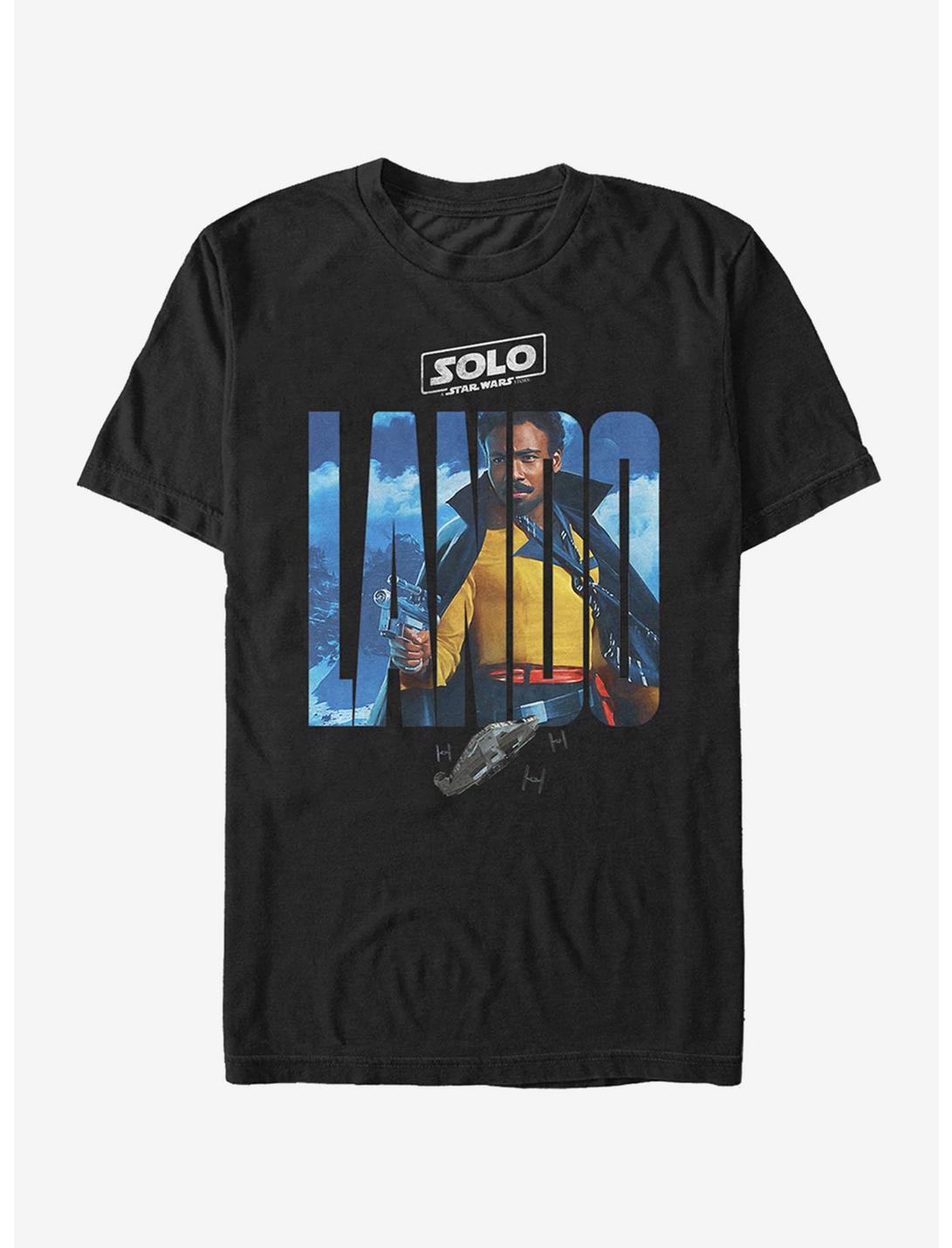 Plus Size Star Wars Lando Movie Poster T-Shirt, BLACK, hi-res
