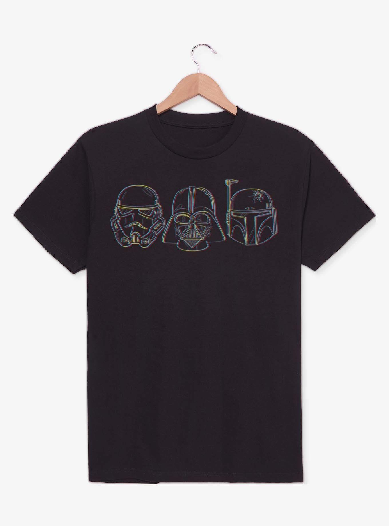 Star Wars Stormtrooper Vader Fett Helmet Trio T-Shirt