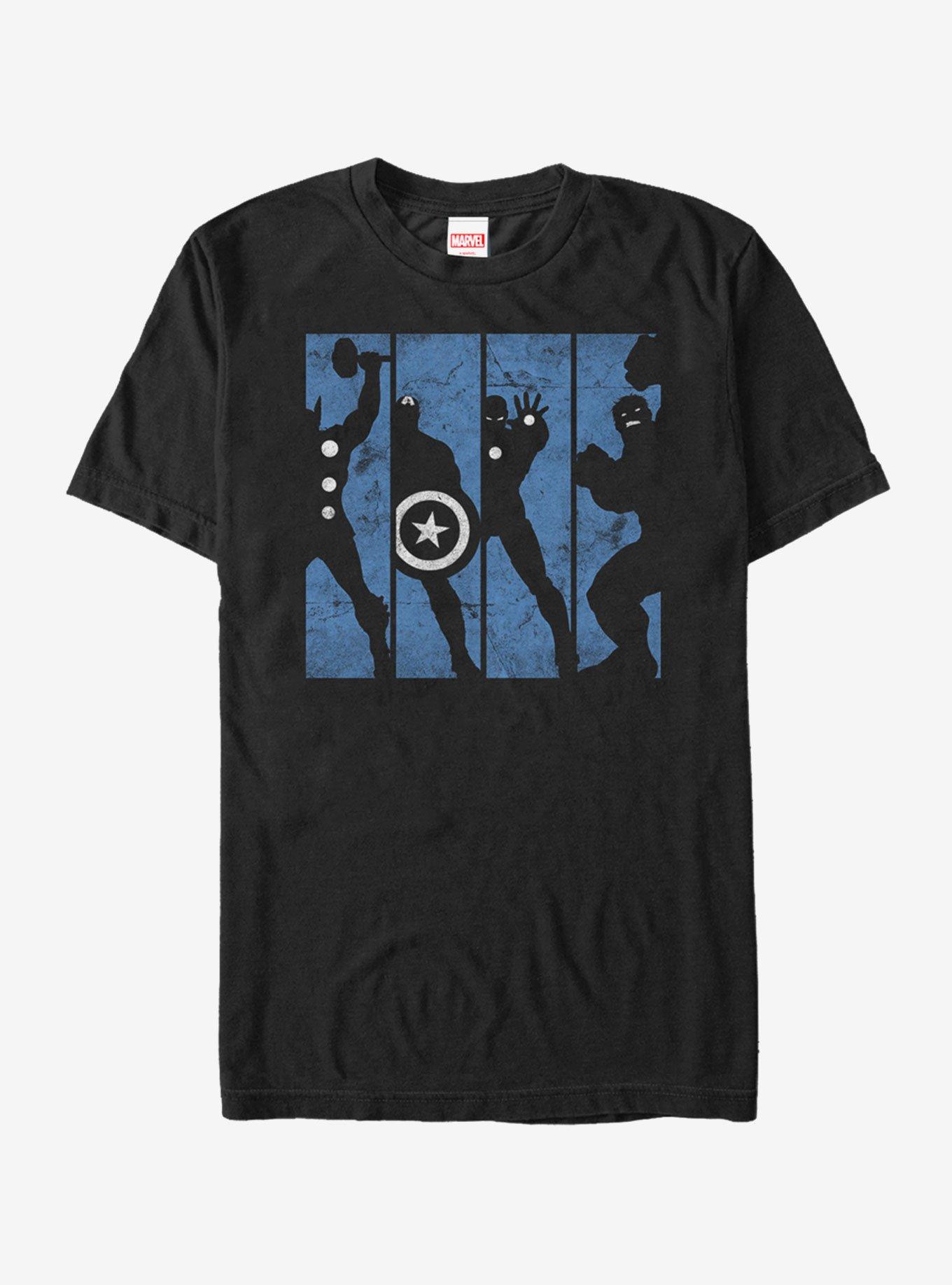 Marvel Avengers Silhouette Panels T-Shirt, , hi-res