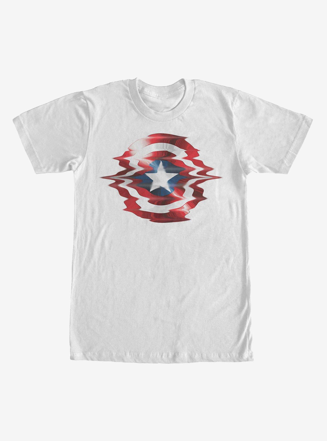 Marvel Captain America Shield Glitch T-Shirt, , hi-res