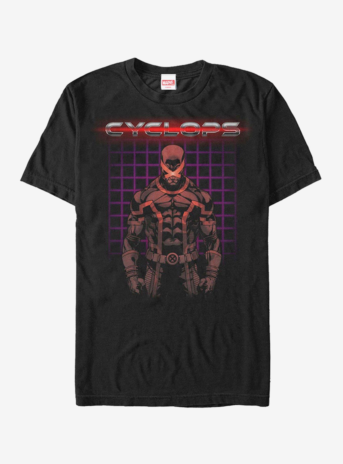 Marvel X-Men Cyclops Grid T-Shirt, BLACK, hi-res