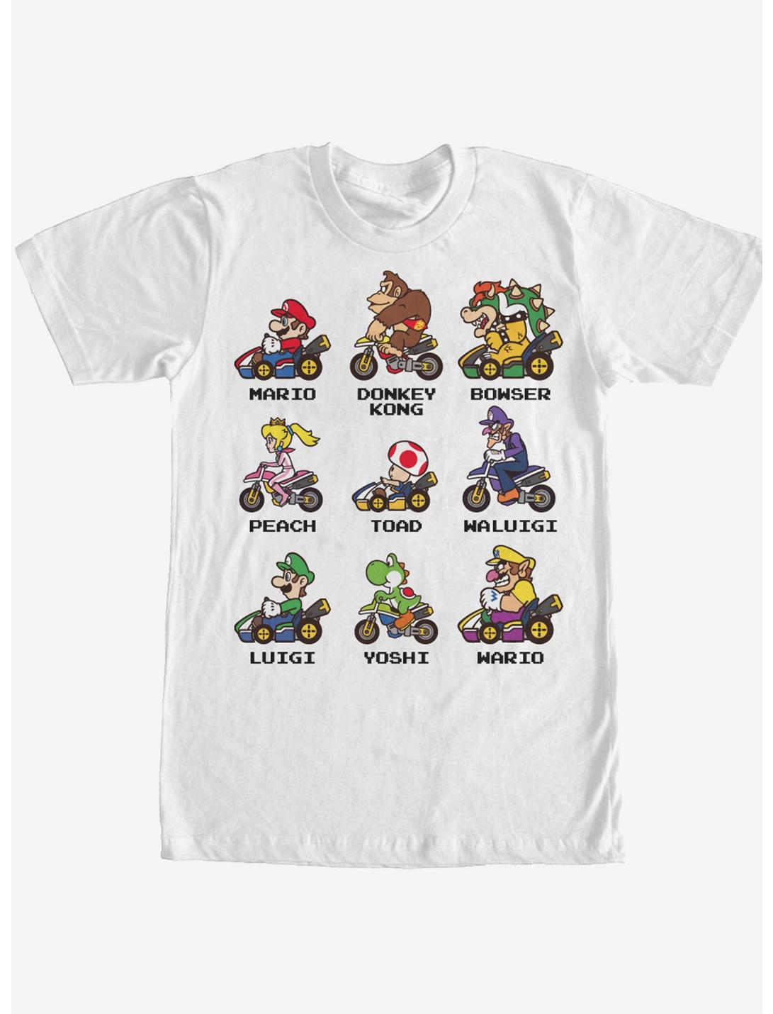 Nintendo Mario Kart Cast T-Shirt, WHITE, hi-res