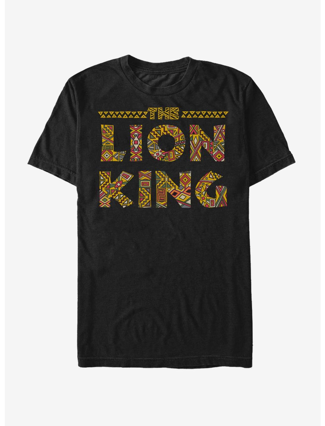 Disney The Lion King Tribal Print Logo T-Shirt, BLACK, hi-res
