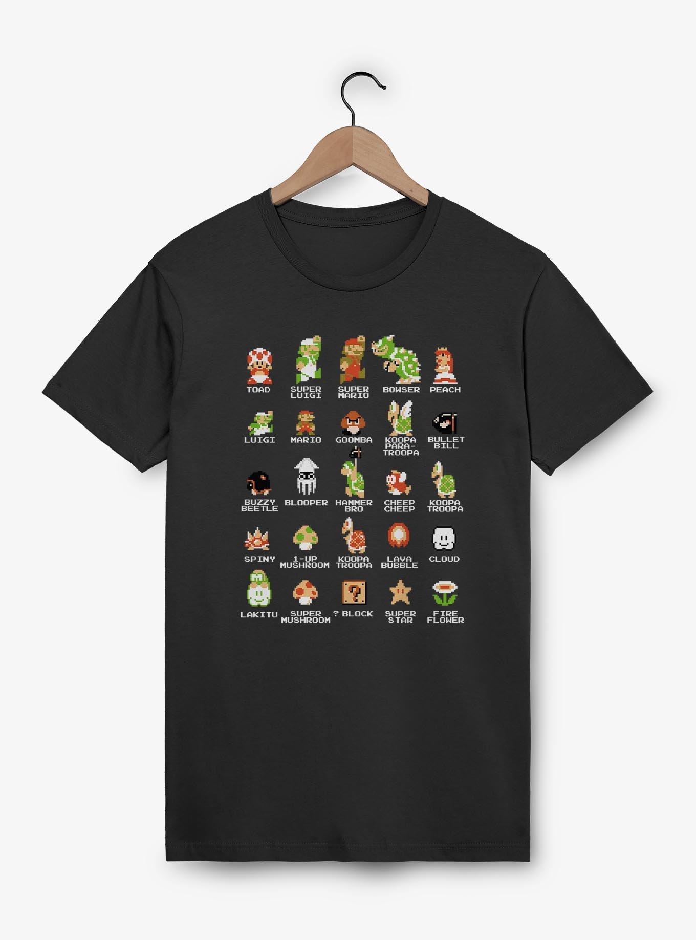 Nintendo Super Mario Bros Character Guide T-Shirt, , hi-res