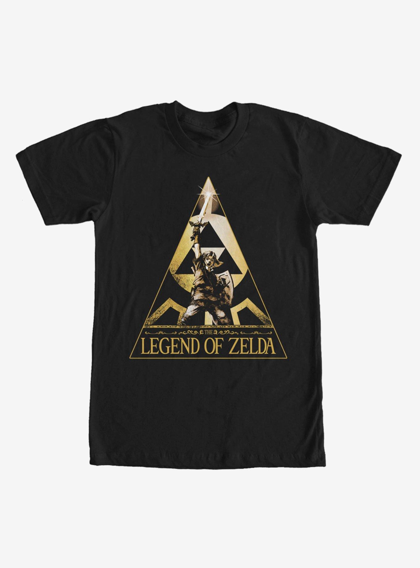 Nintendo Legend of Zelda Triangle T-Shirt, BLACK, hi-res